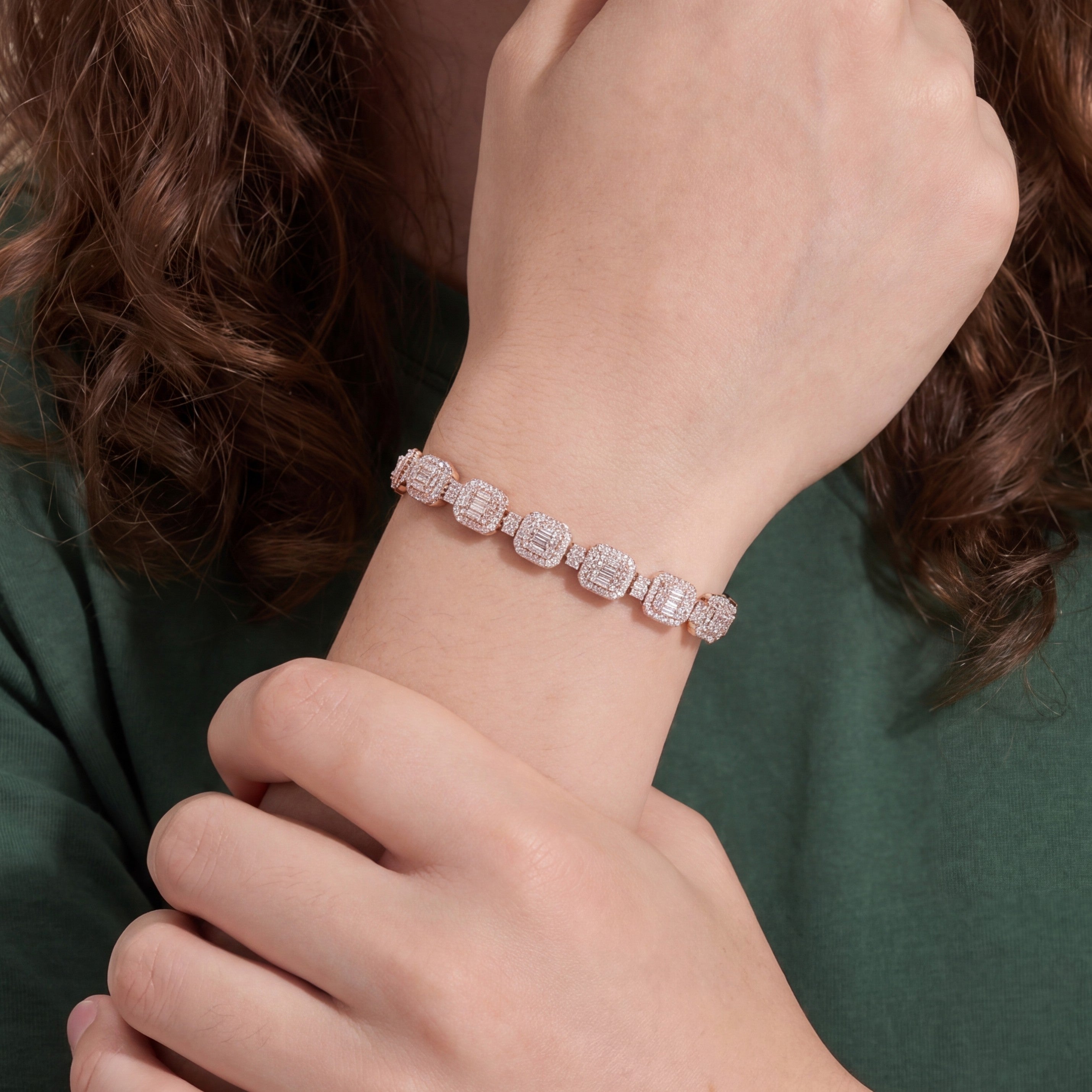 Éclat Grid Tennis Bracelet