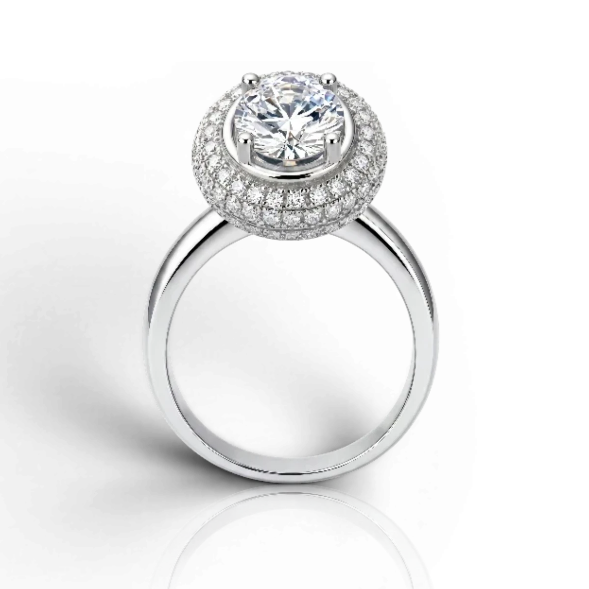 18K White Gold Vermeil