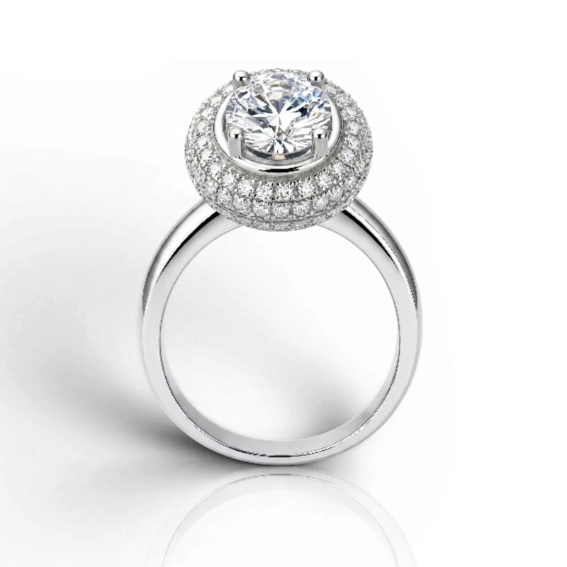 18K White Gold Vermeil
