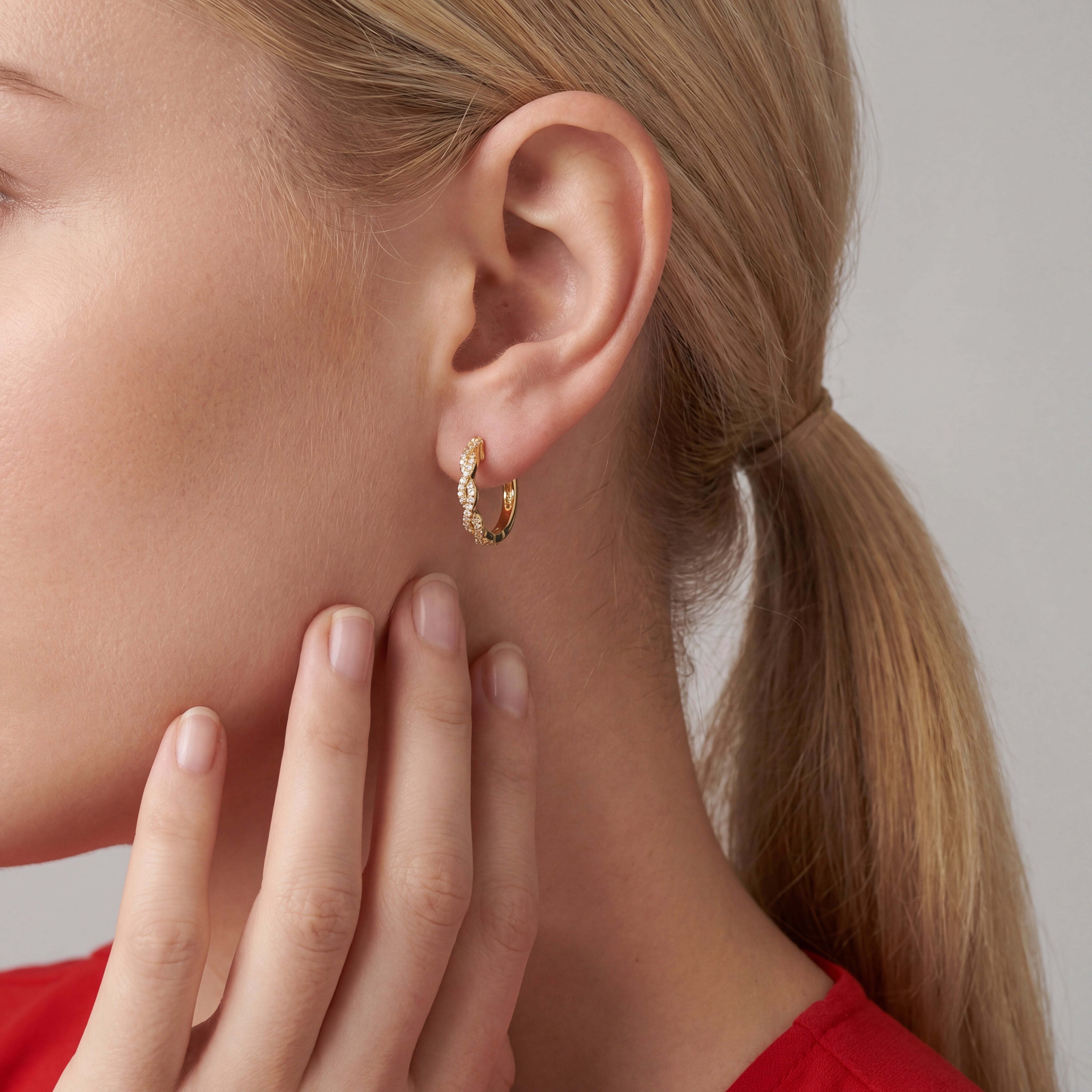 Seraphine Twist Huggie Earrings