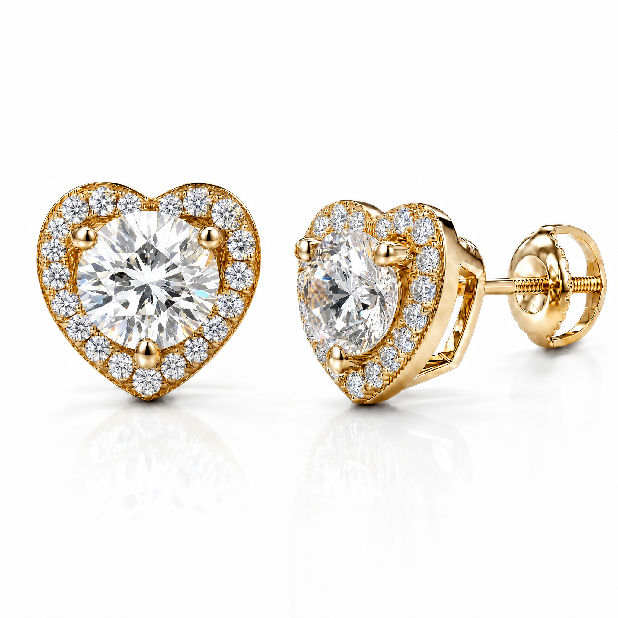 Cœur Lumière Stud Earrings