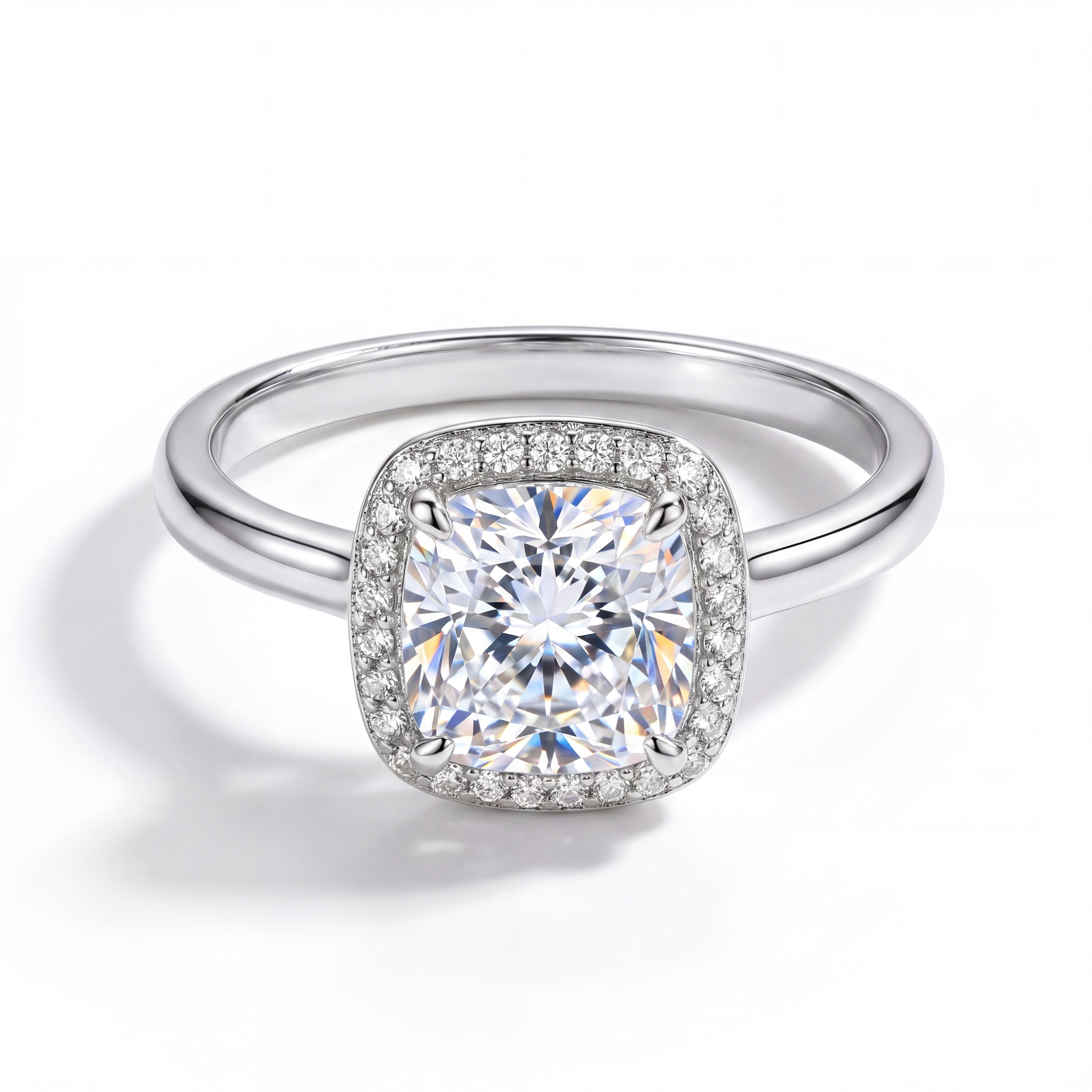 Céleste Halo Cushion Ring