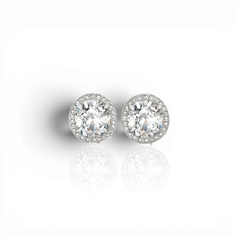 18K White Gold Vermeil / 1.00 CARAT 