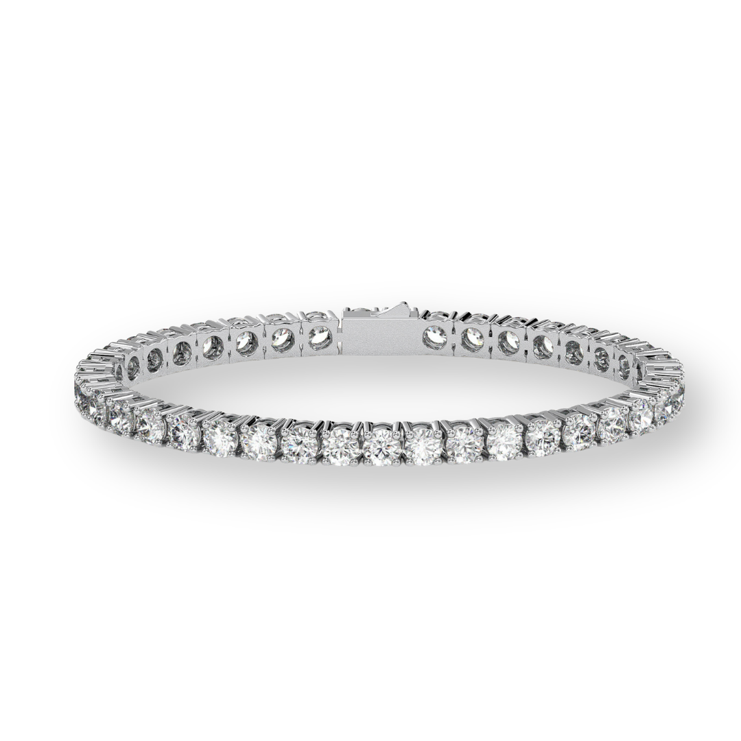 18K White Gold Vermeil / 0.30 Carat each (4 mm)
