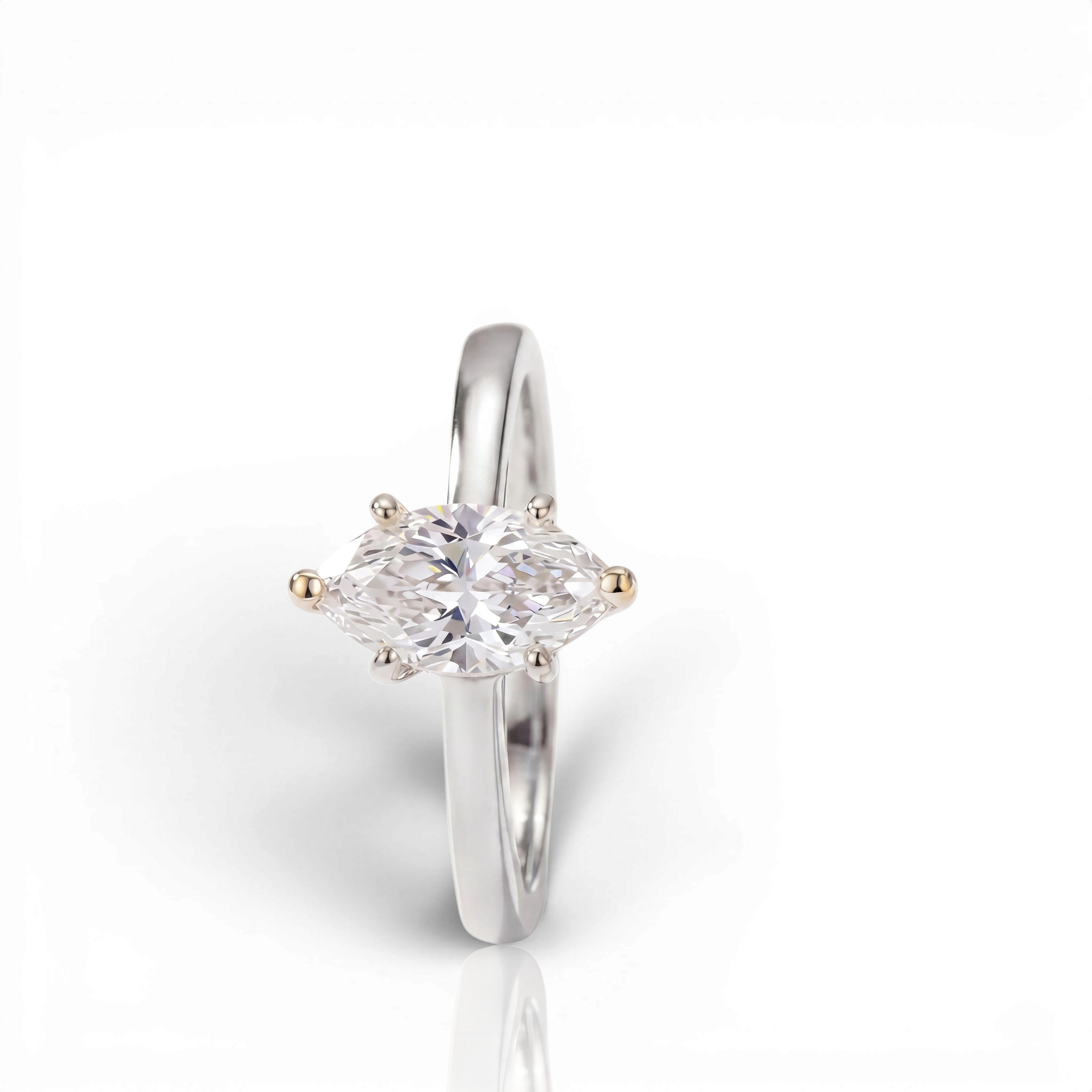 18K White Gold Vermeil, 18K White Gold Vermeil / 1.00 CARAT