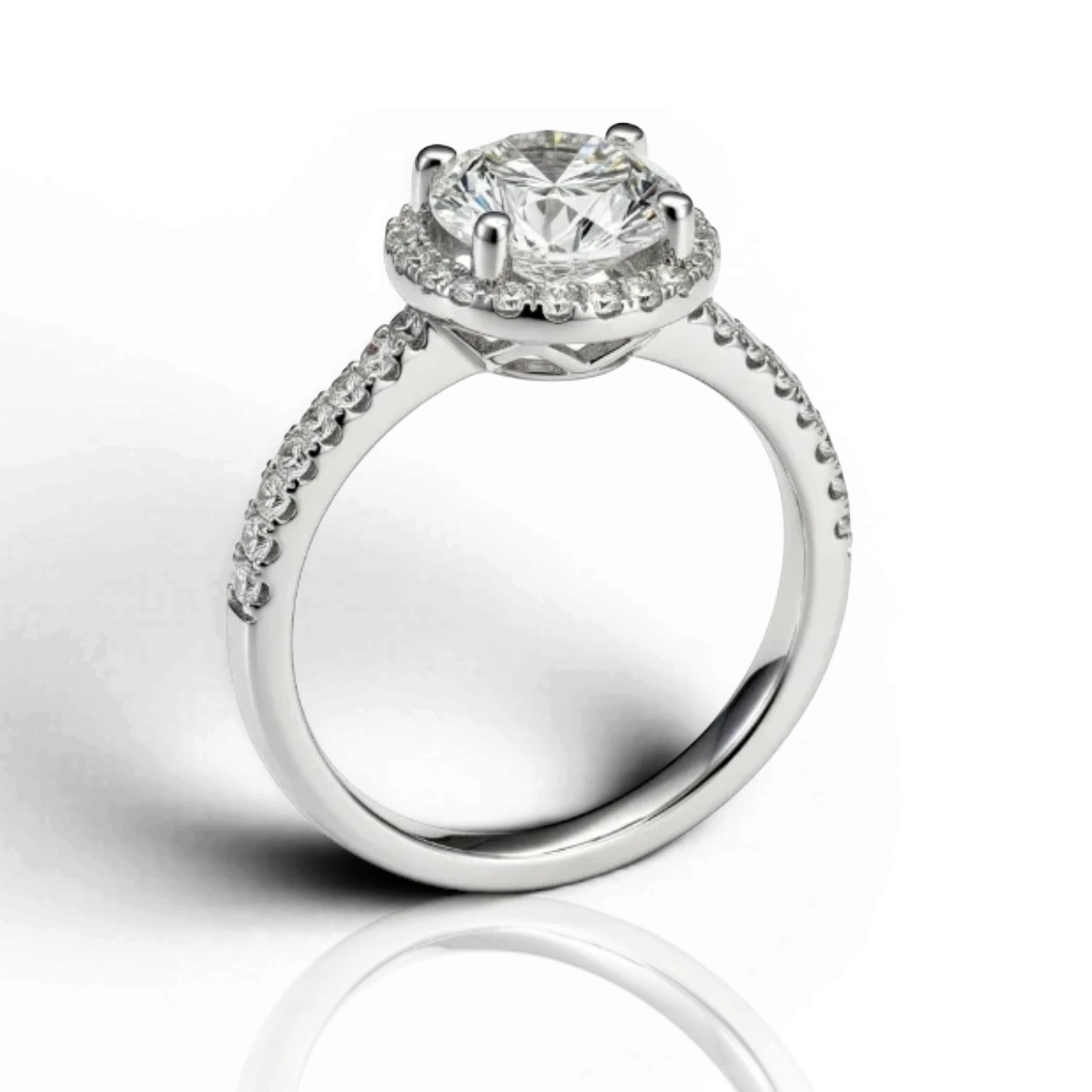 18K White Gold Vermeil, 18K White Gold Vermeil / 1.00 CARAT