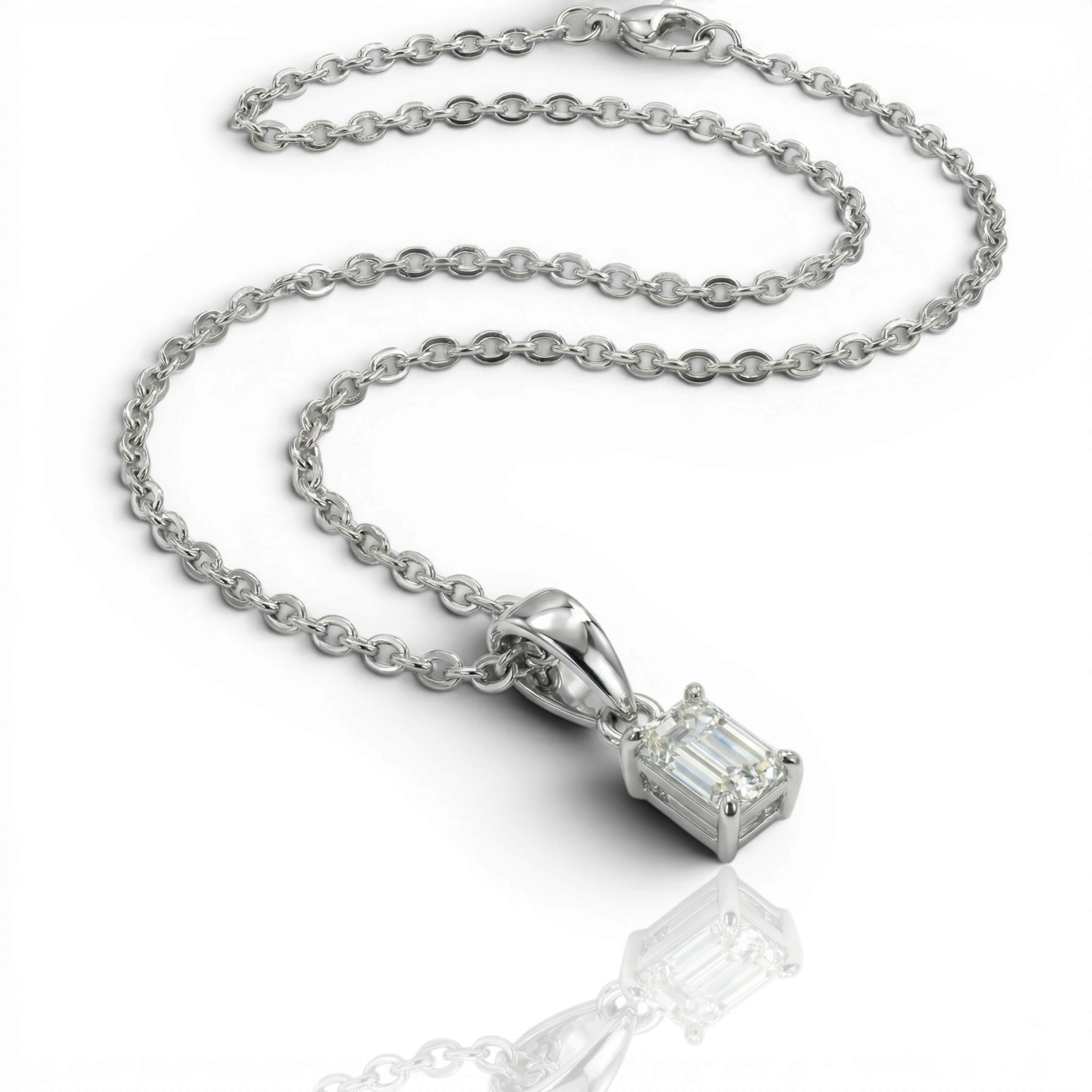 18K White Gold Vermeil / 1.00 CARAT 