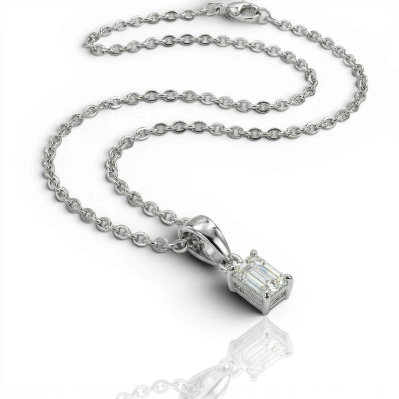 18K White Gold Vermeil / 1.00 CARAT 