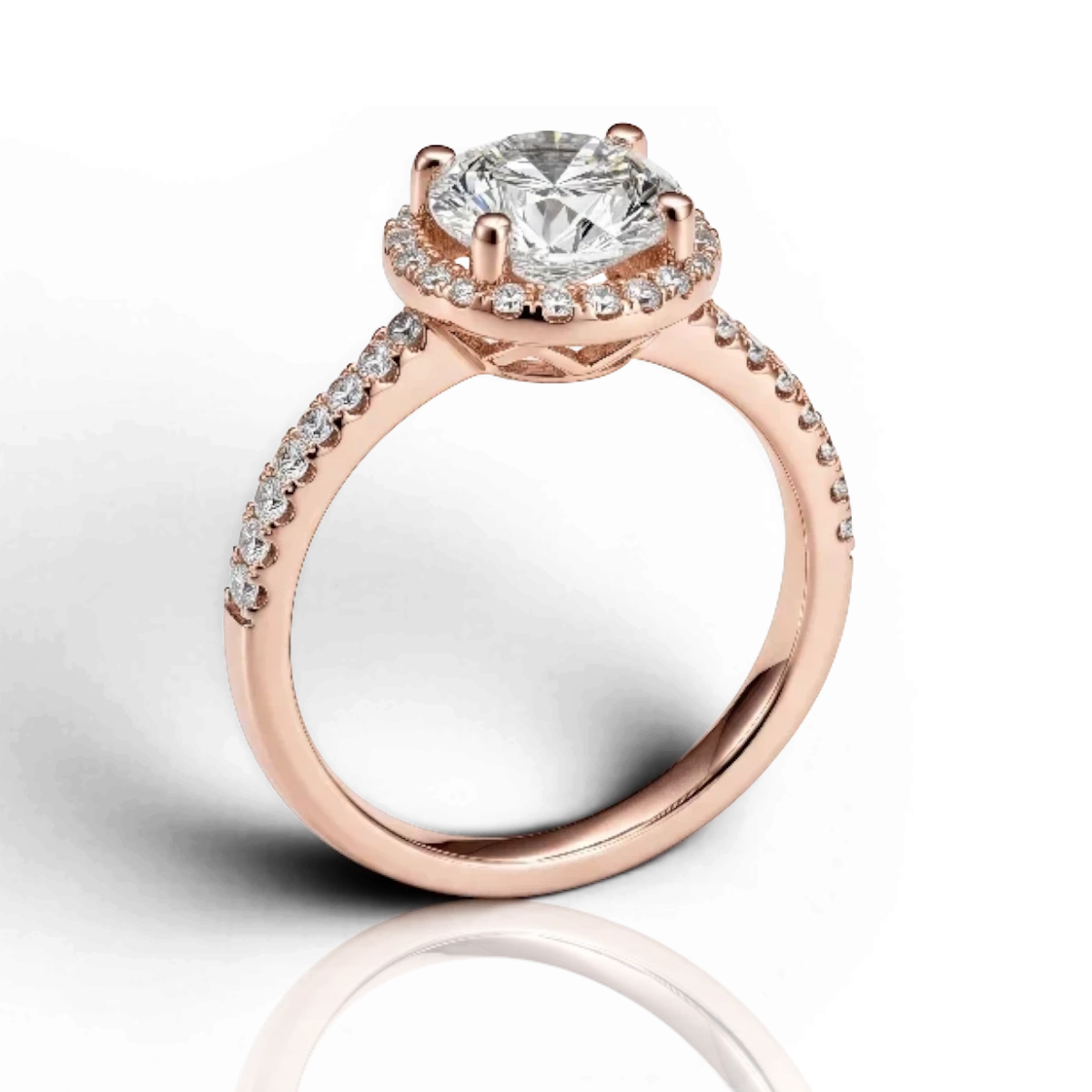 18K Rose Gold Vermeil, 18K Rose Gold Vermeil / 1.00 CARAT