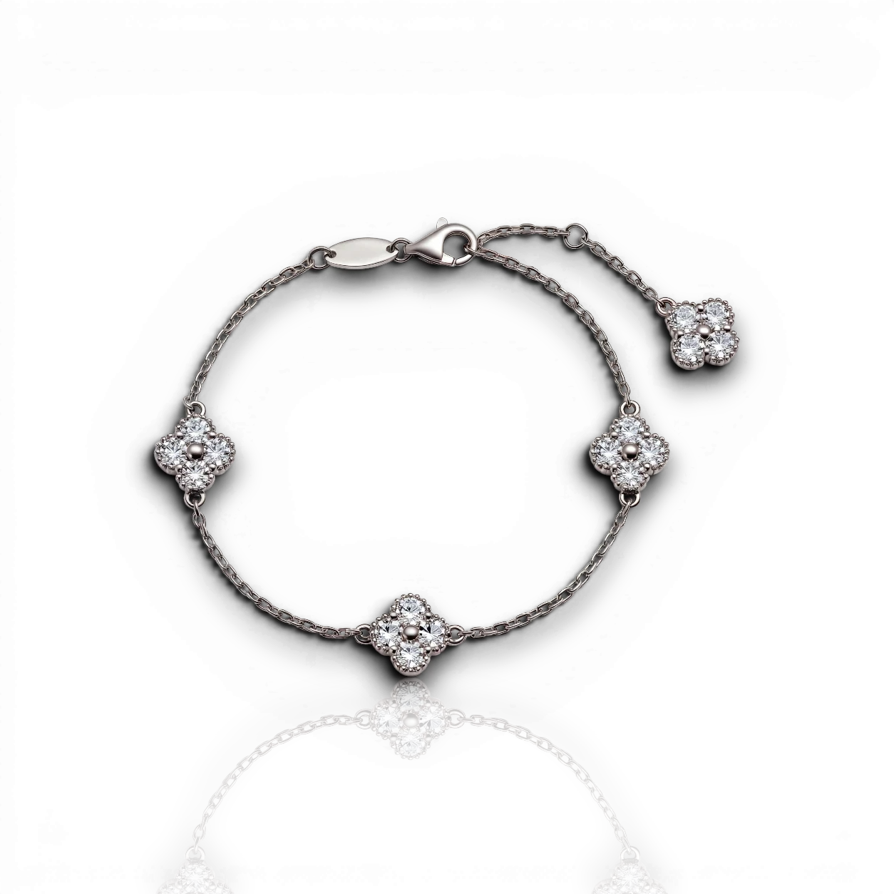 18K White Gold Vermeil