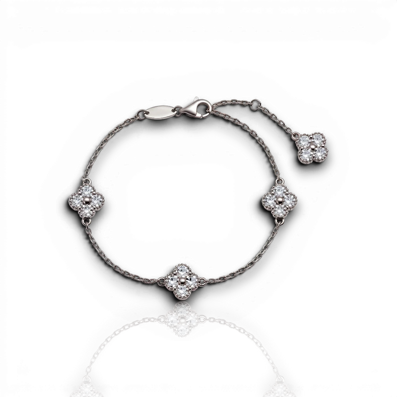 18K White Gold Vermeil