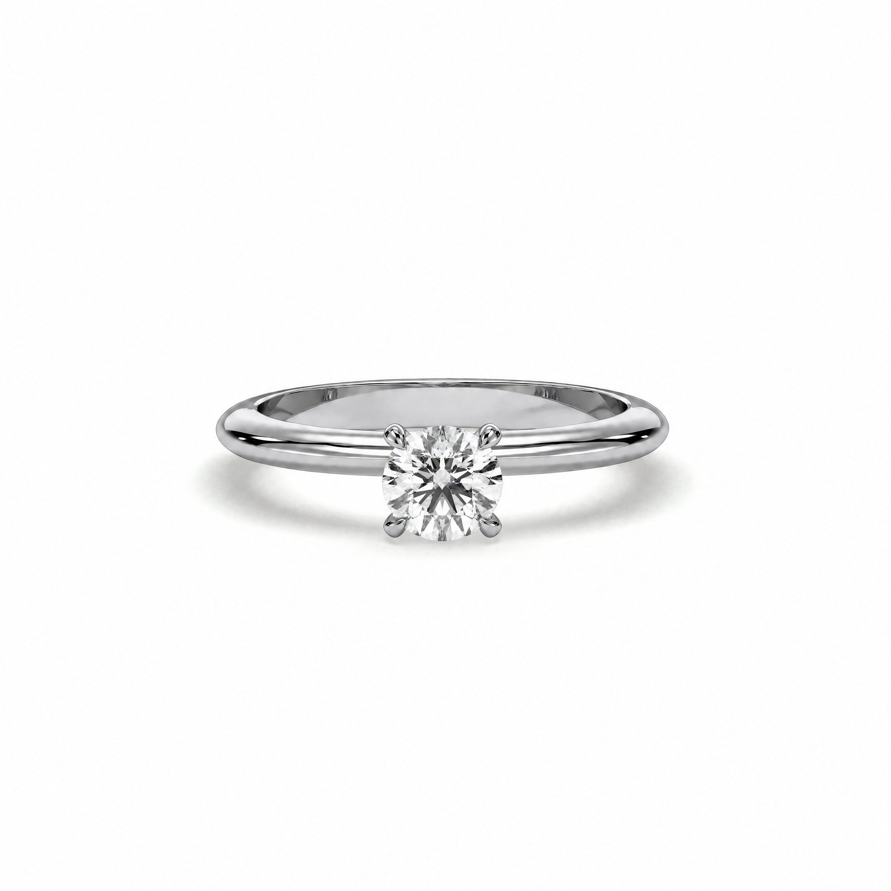 18K White Gold Vermeil / 1.00 CARAT