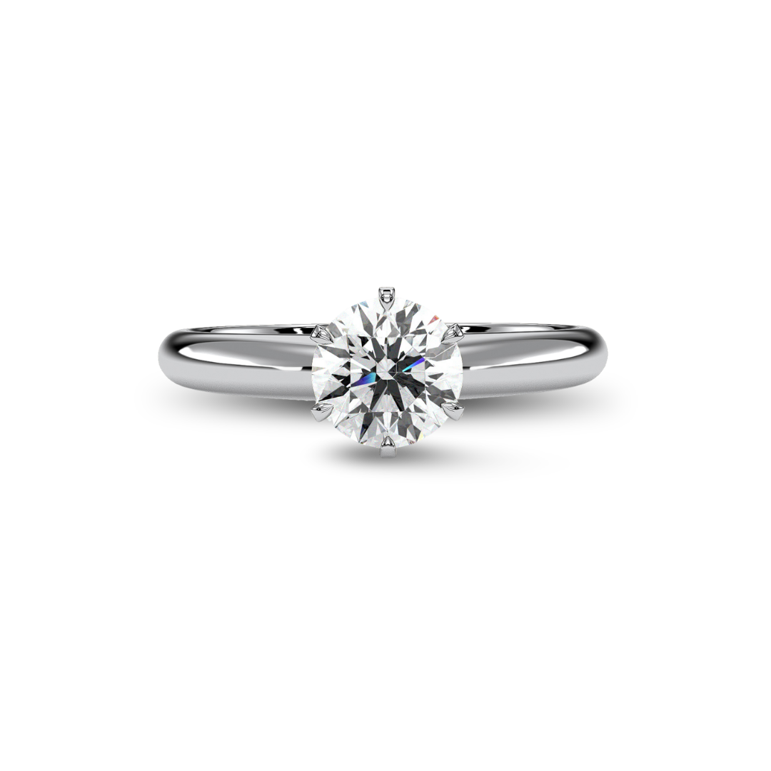 18K White Gold Vermeil / 1.00 CARAT