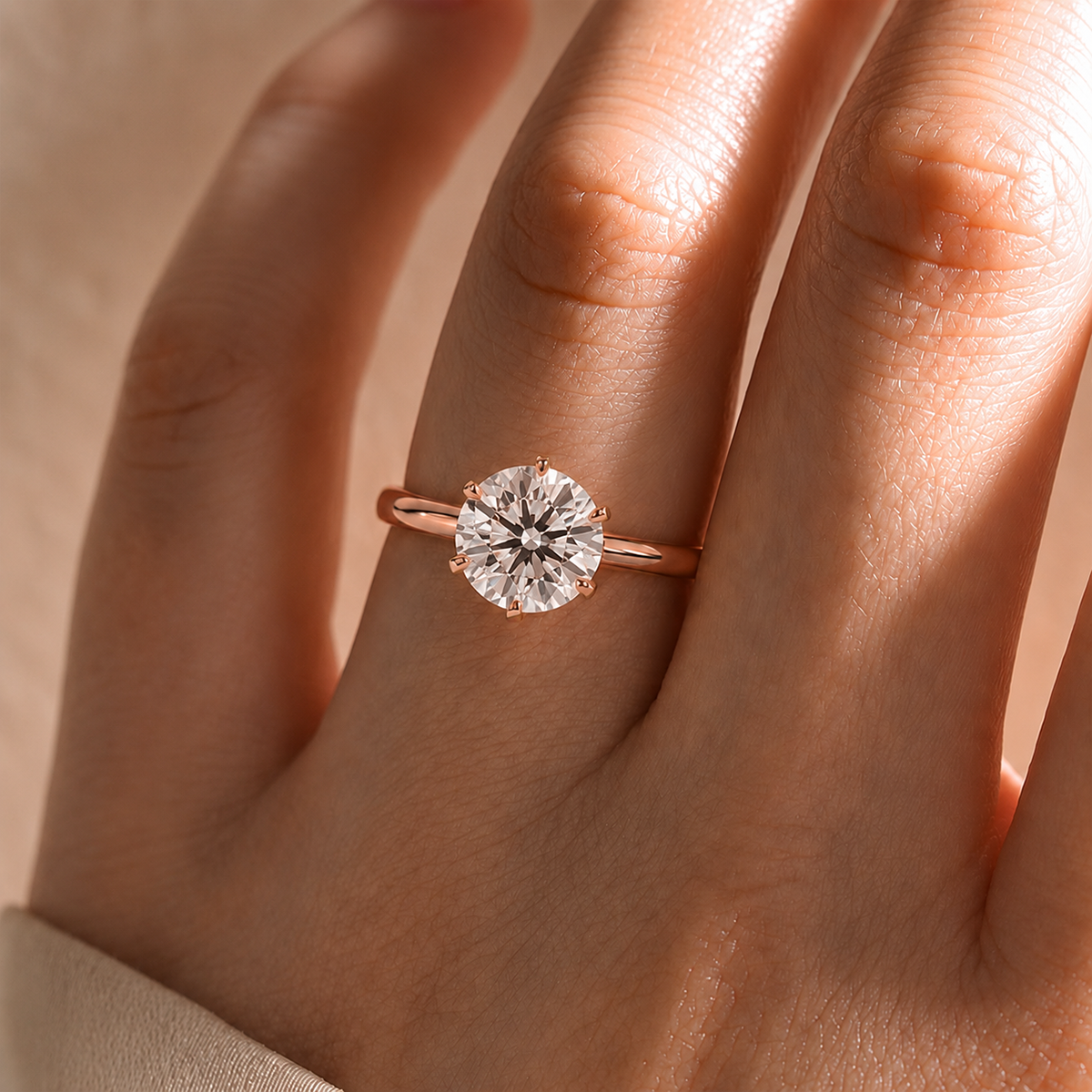 18K Rose Gold Vermeil / 2.00 CARAT