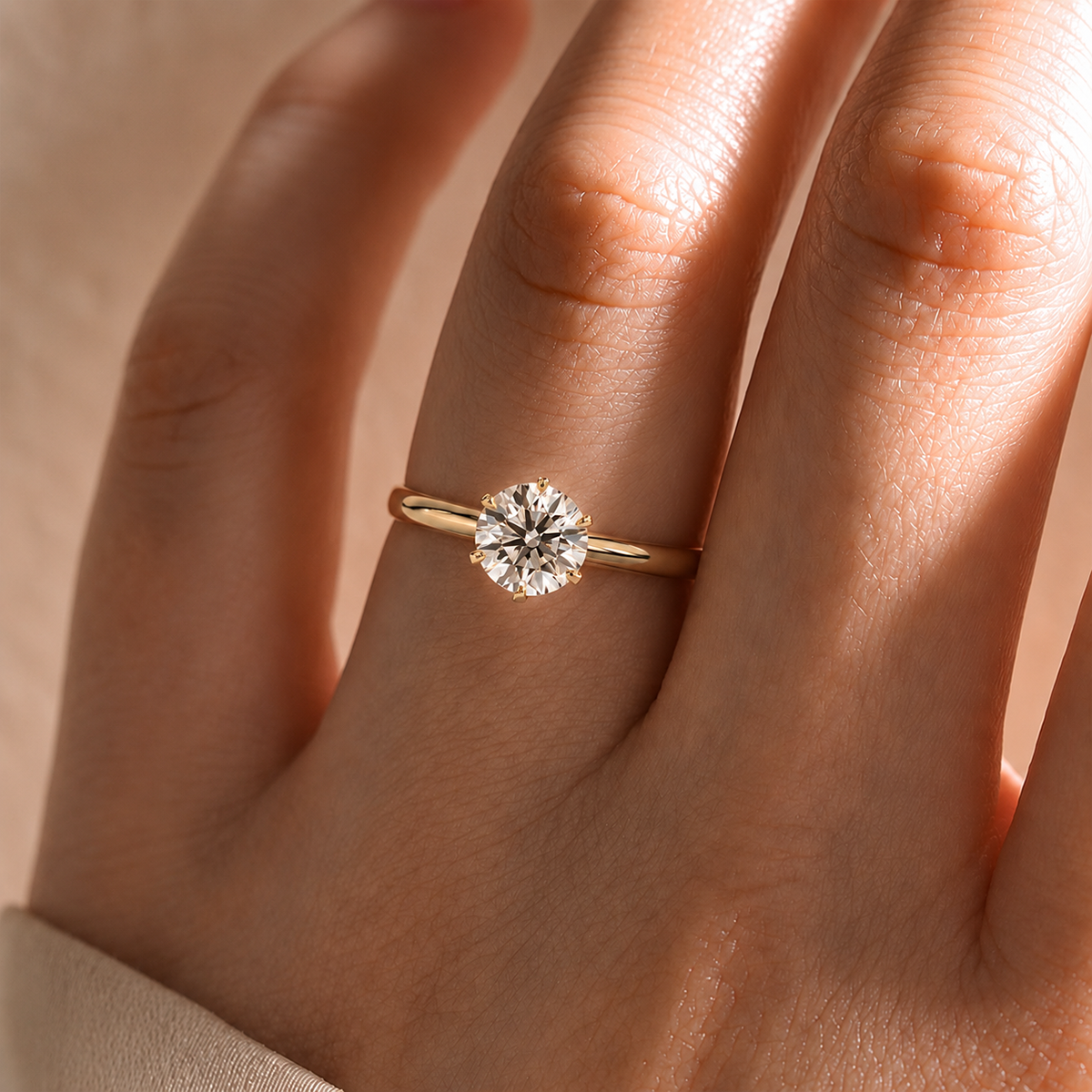 18K Yellow Gold Vermeil / 1.00 CARAT