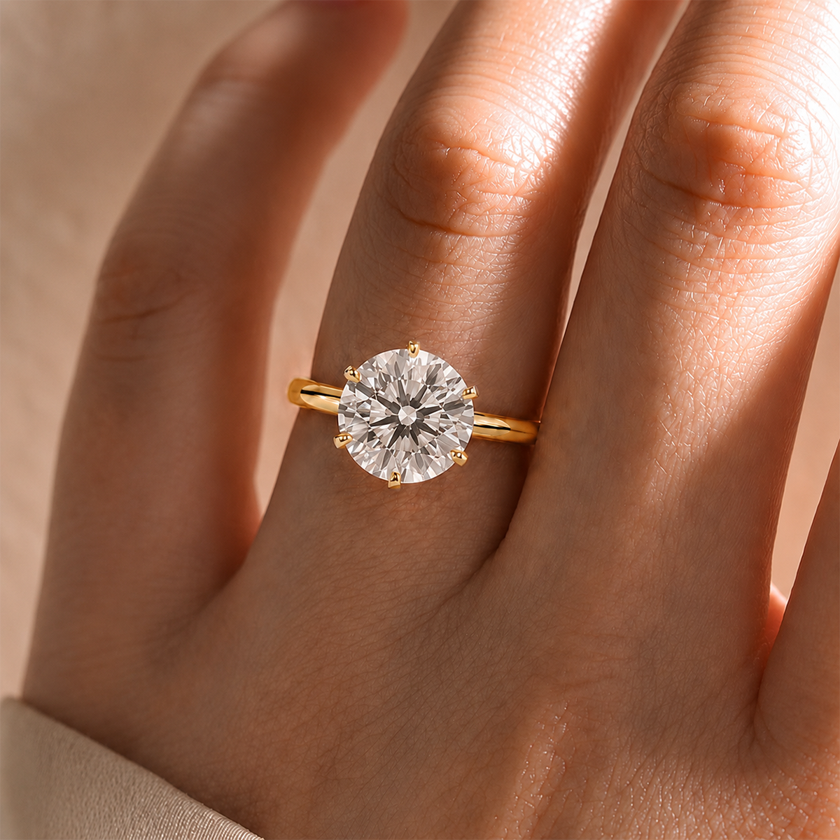 18K Yellow Gold Vermeil / 3.00 CARAT
