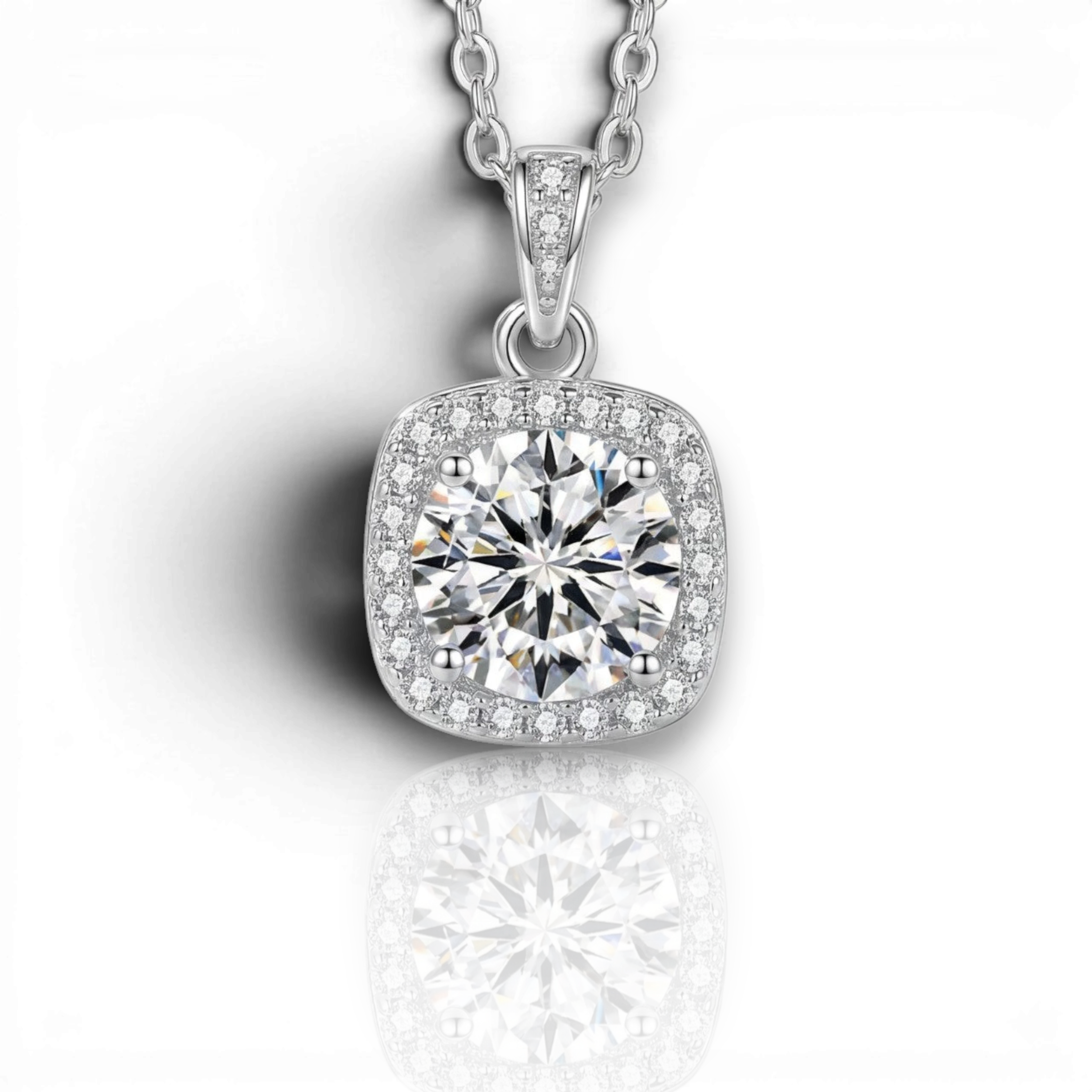 18K White Gold Vermeil / 2.00 CARAT 