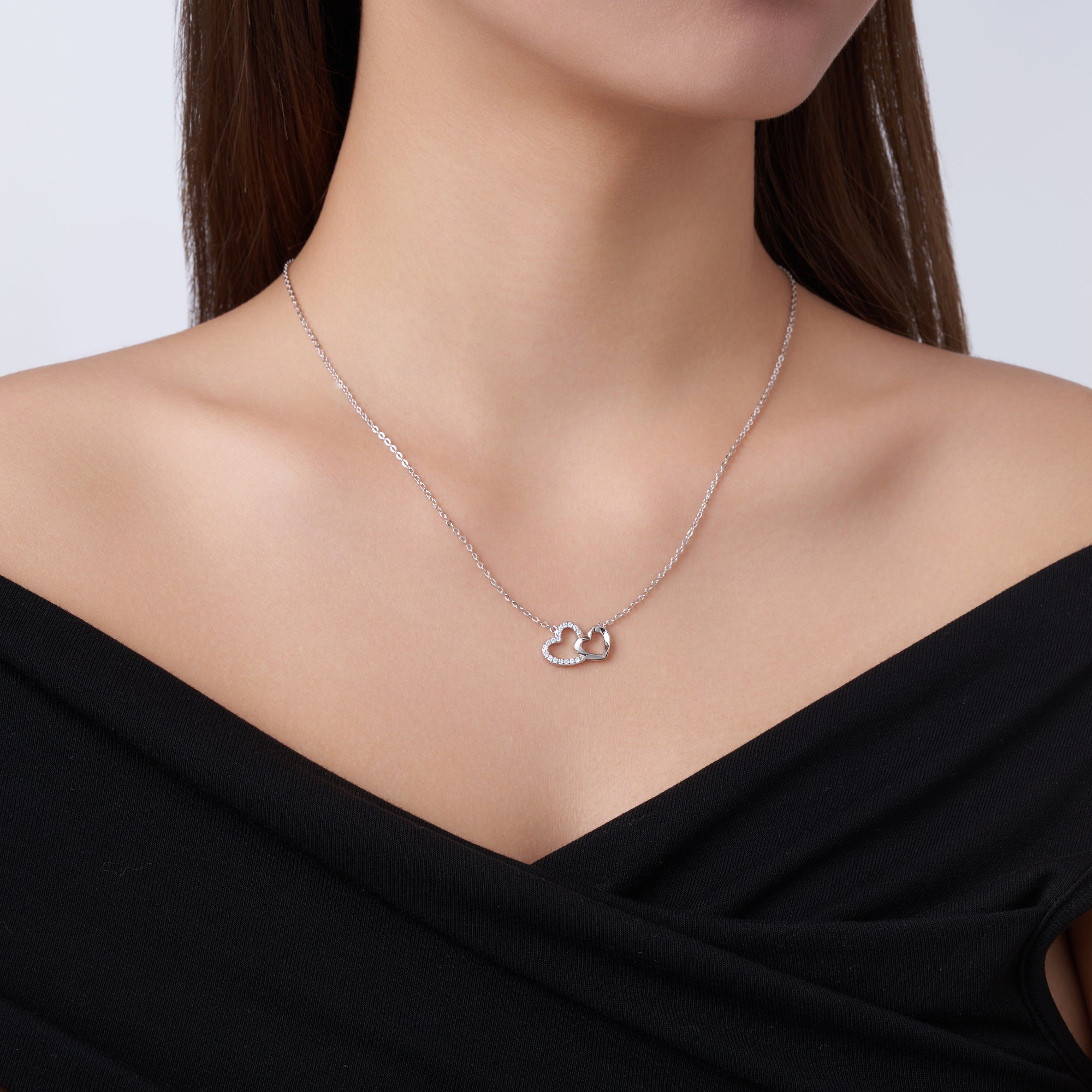 Double Cœur Lumière Necklace