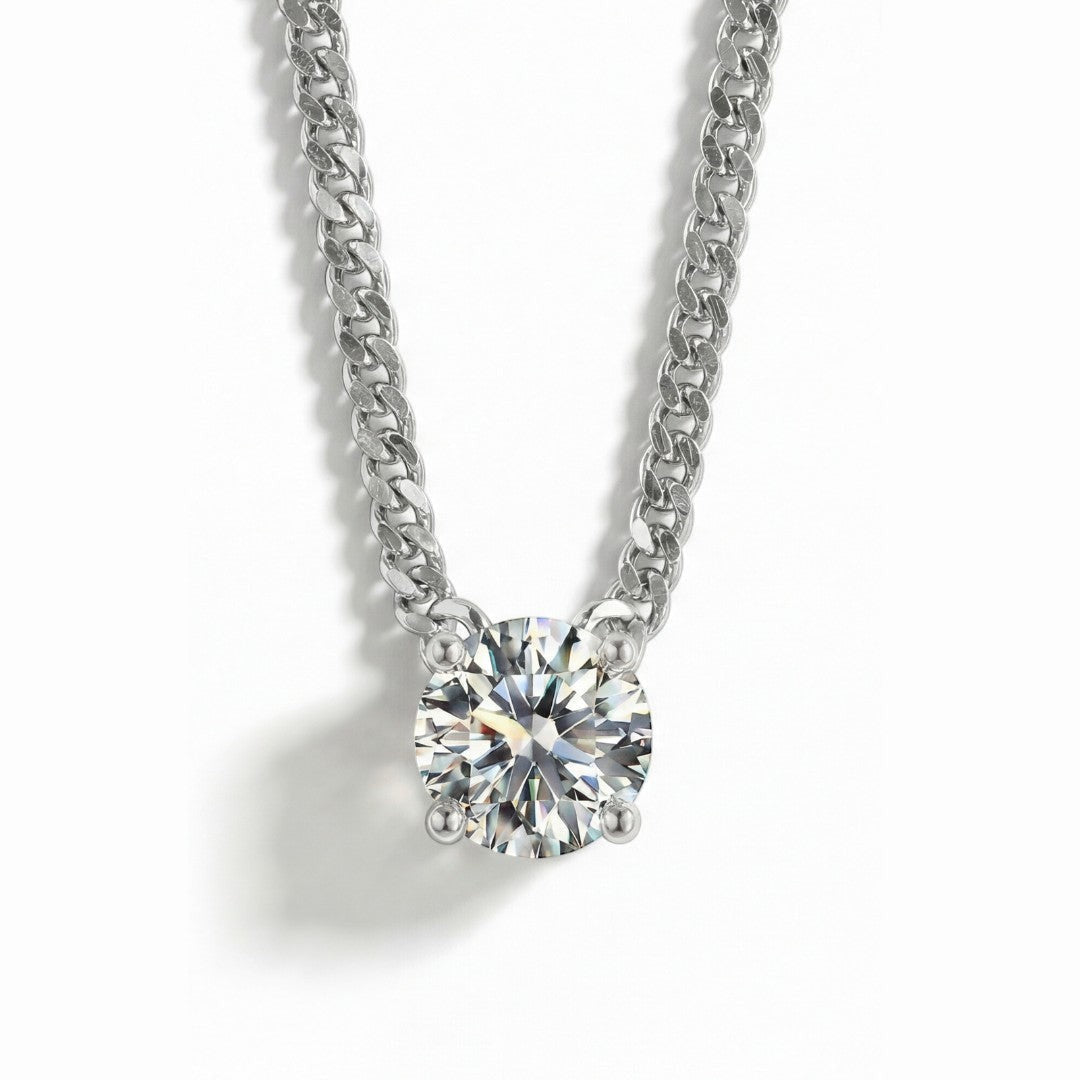 18K White Gold Vermeil / 2.00 CARAT