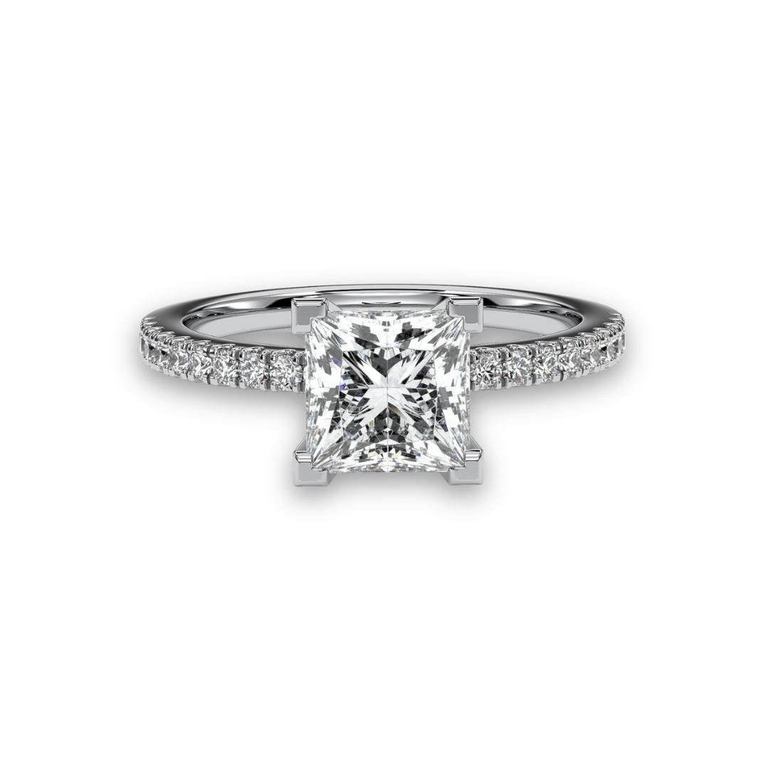 18K White Gold Vermeil