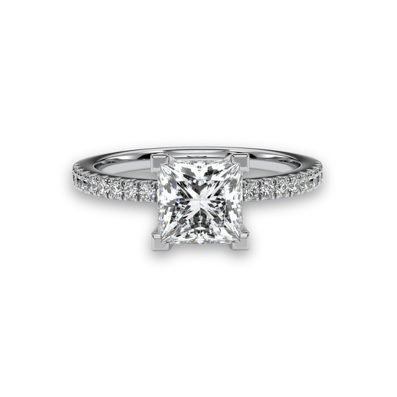 18K White Gold Vermeil