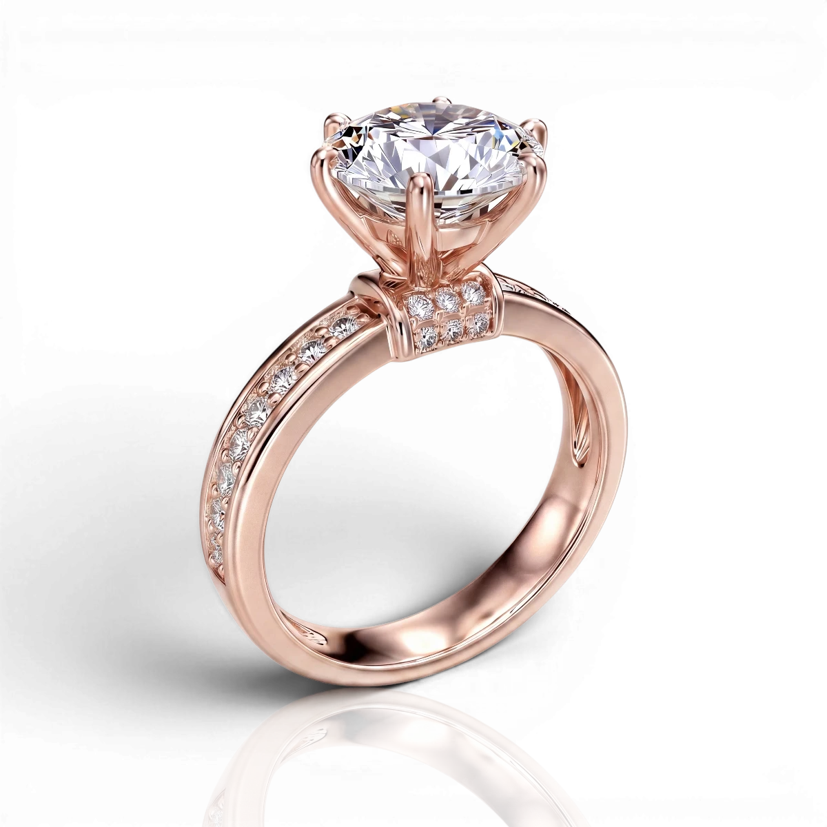 18K Rose Gold Vermeil / 2.00 CARAT