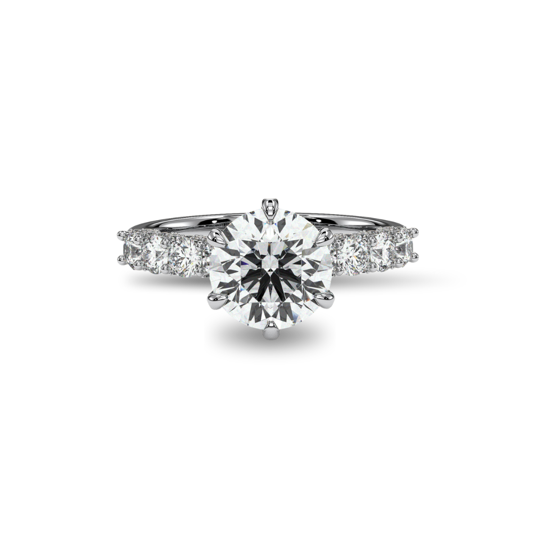 18K White Gold Vermeil / 2.00 CARAT