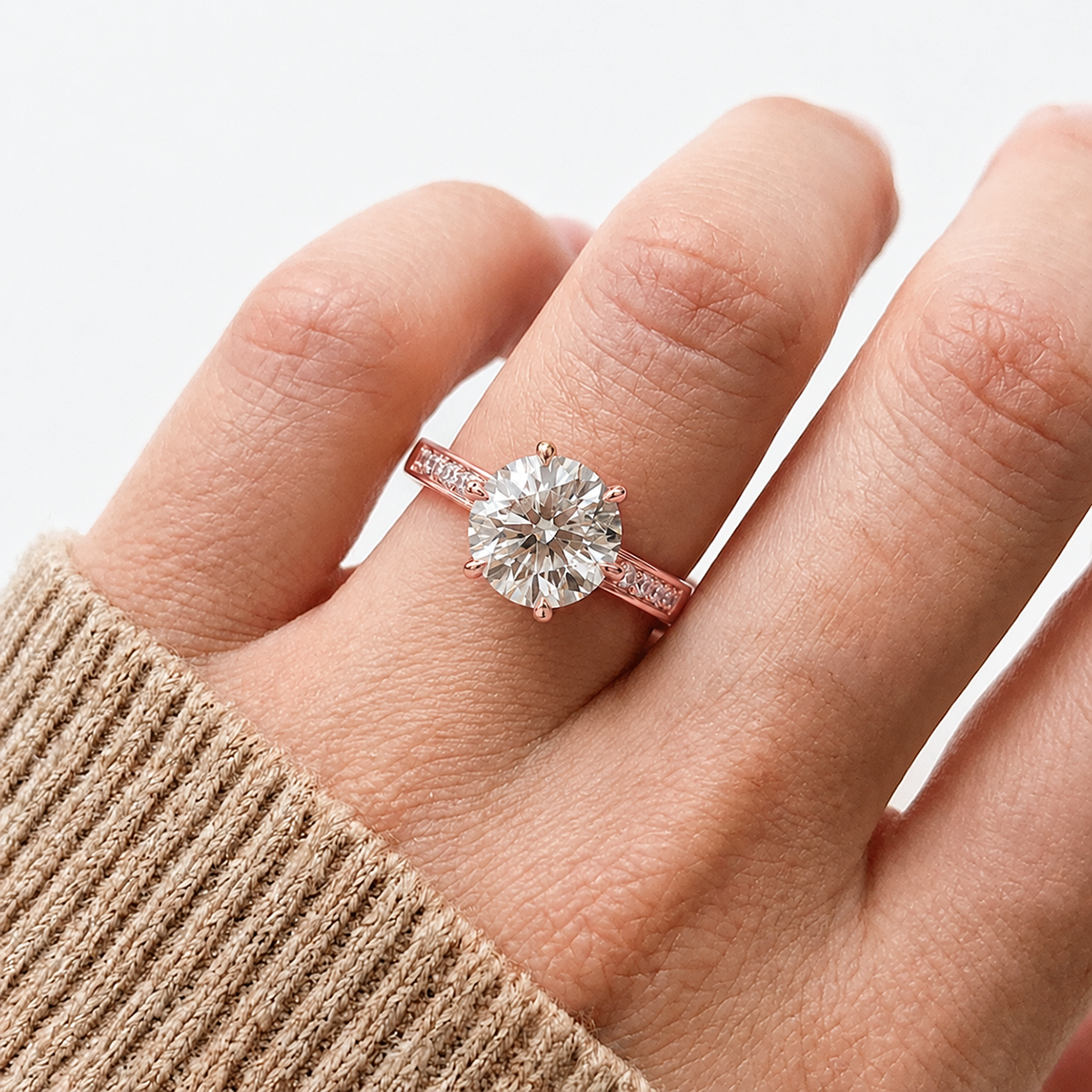 18K Rose Gold Vermeil / 5.00 CARAT