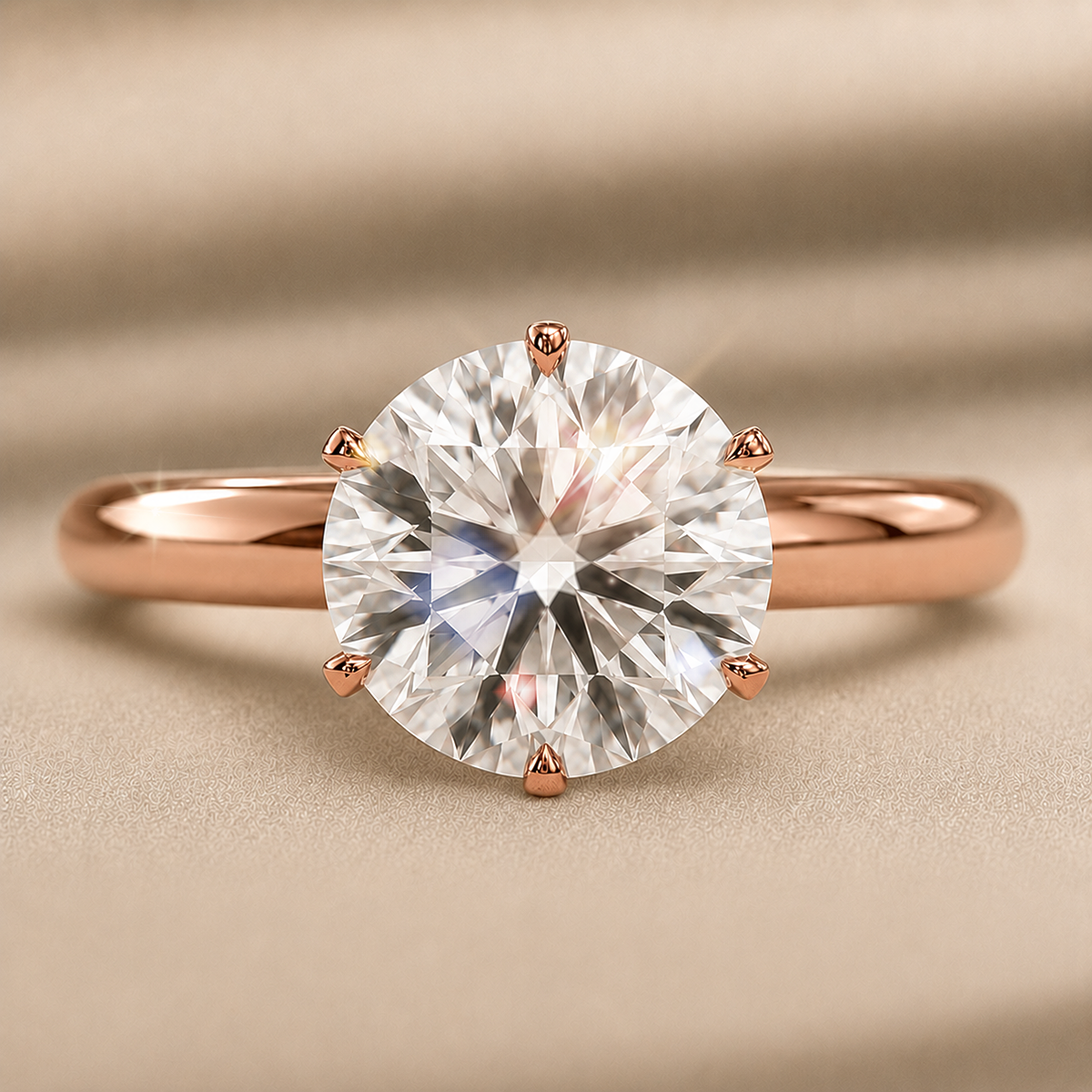 18K Rose Gold Vermeil / 3.00 CARAT