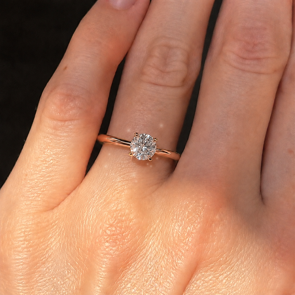 18K Rose Gold Vermeil / 1.00 CARAT