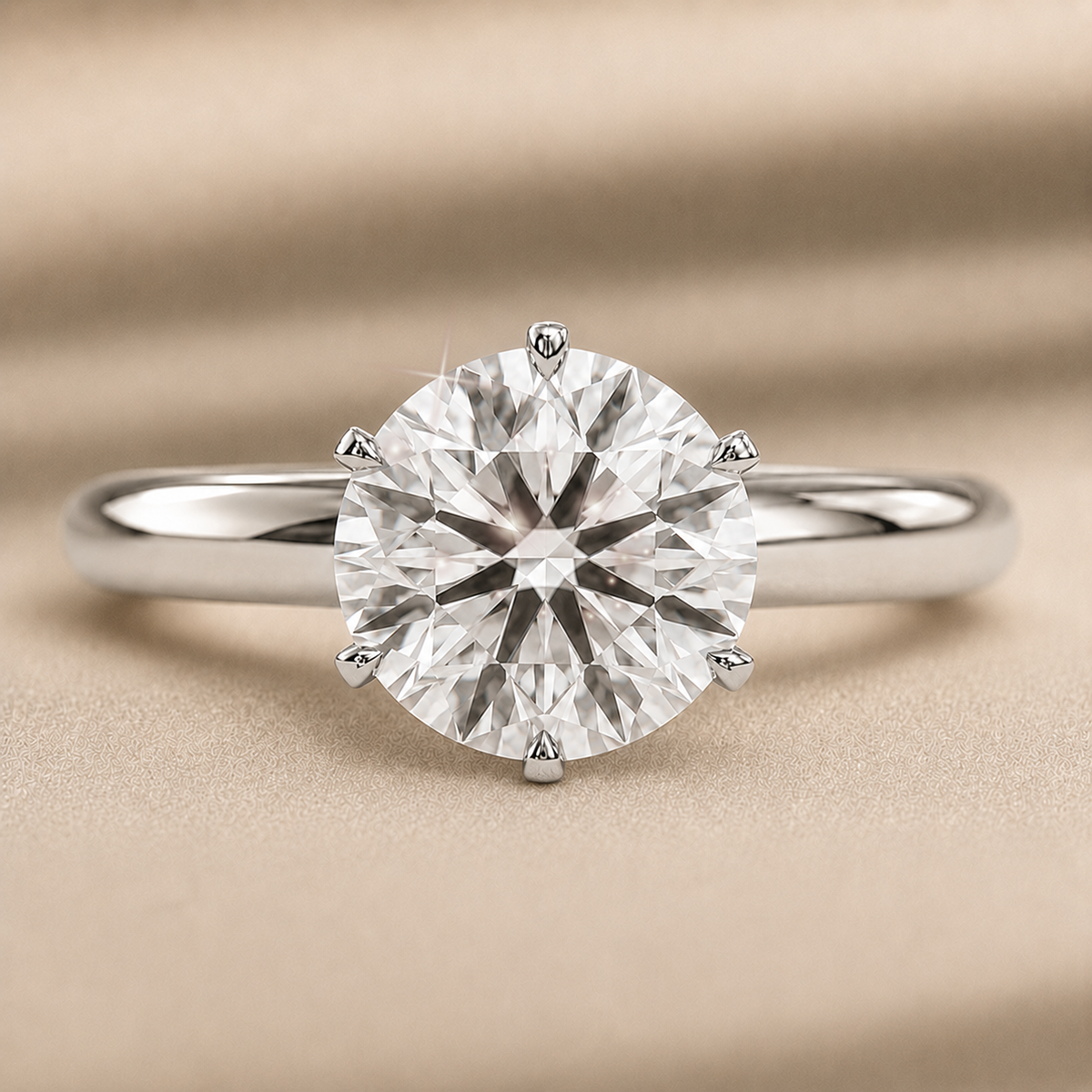 18K White Gold Vermeil / 2.00 CARAT