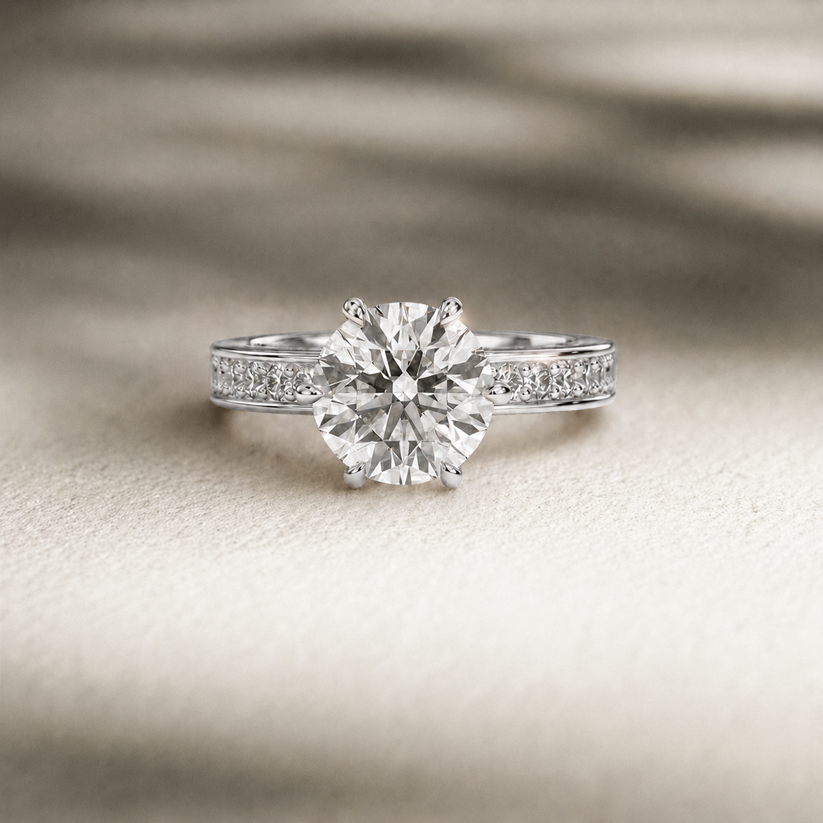 18K White Gold Vermeil / 3.00 CARAT