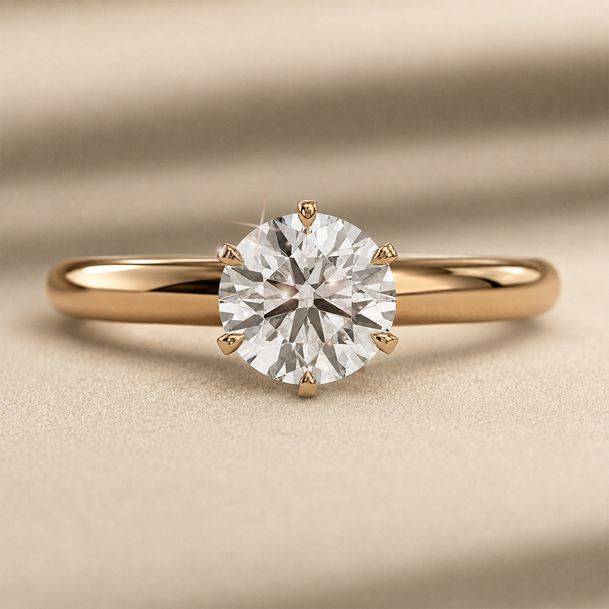 18K Yellow Gold Vermeil / 1.00 CARAT