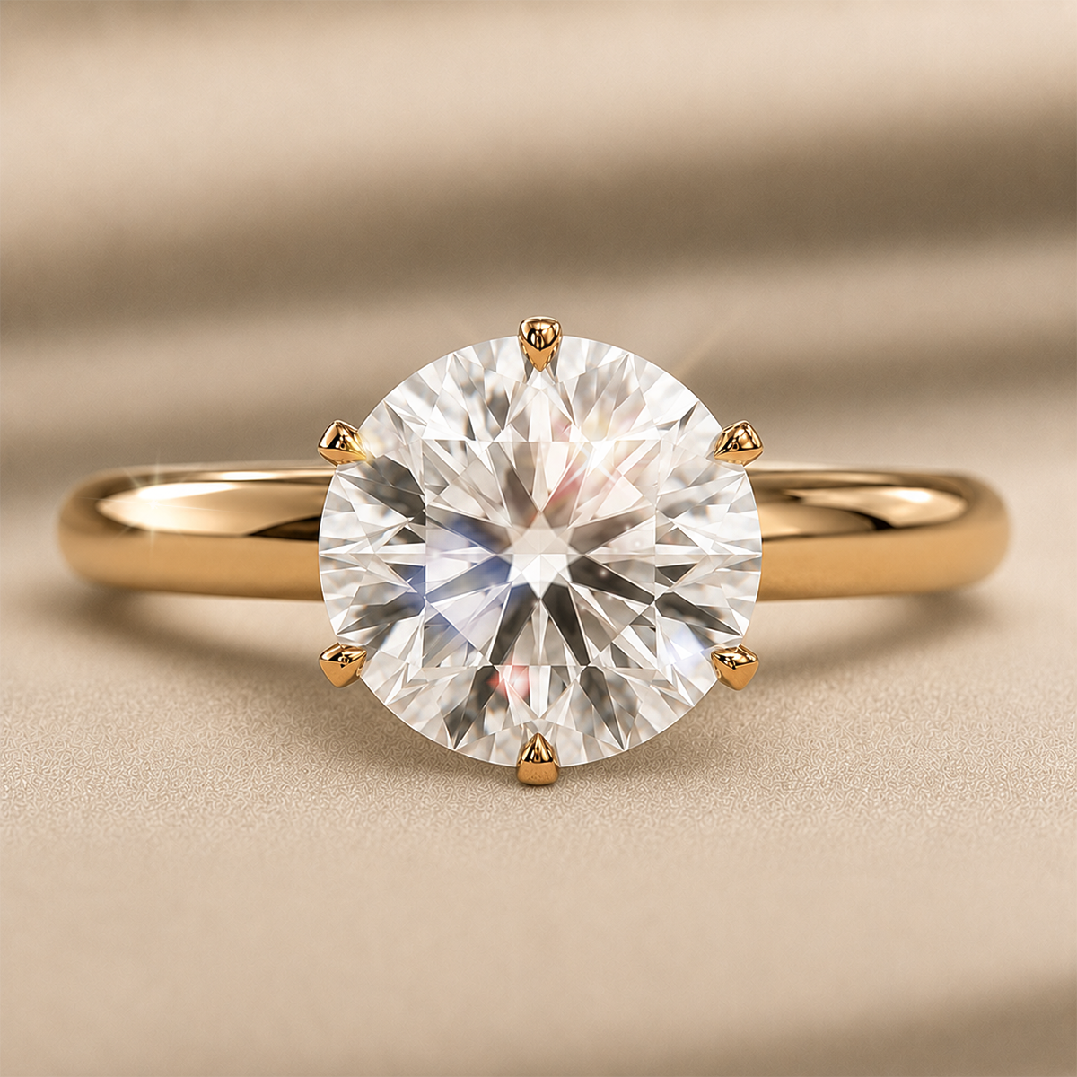 18K Yellow Gold Vermeil / 3.00 CARAT