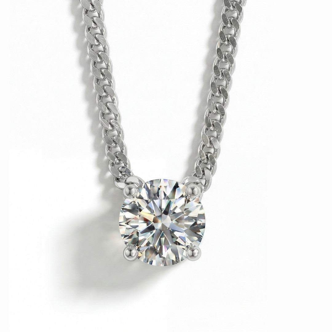 18K White Gold Vermeil / 3.00 CARAT