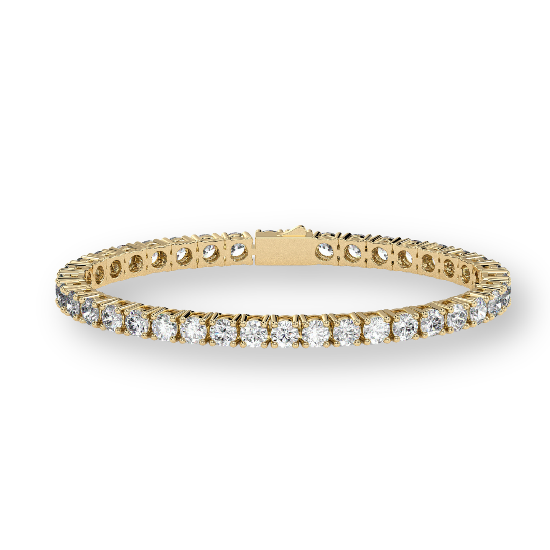 18K Yellow Gold Vermeil / 0.30 Carat each (4 mm)