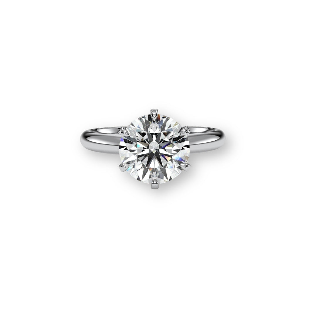 18K White Gold Vermeil / 3.00 CARAT