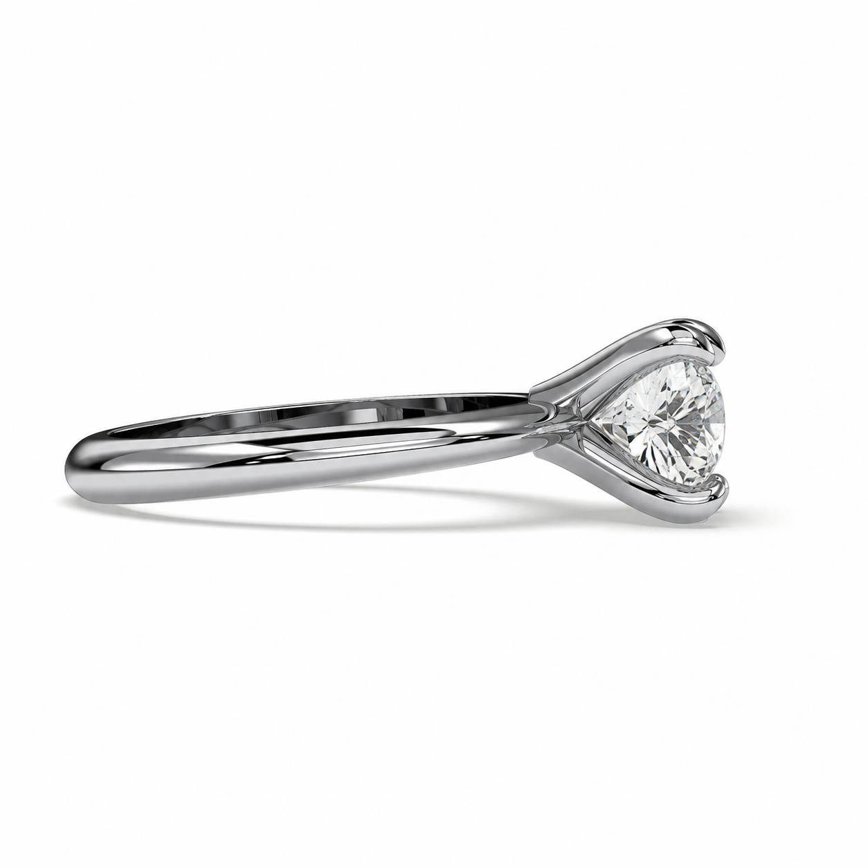 18K White Gold Vermeil / 1.00 CARAT