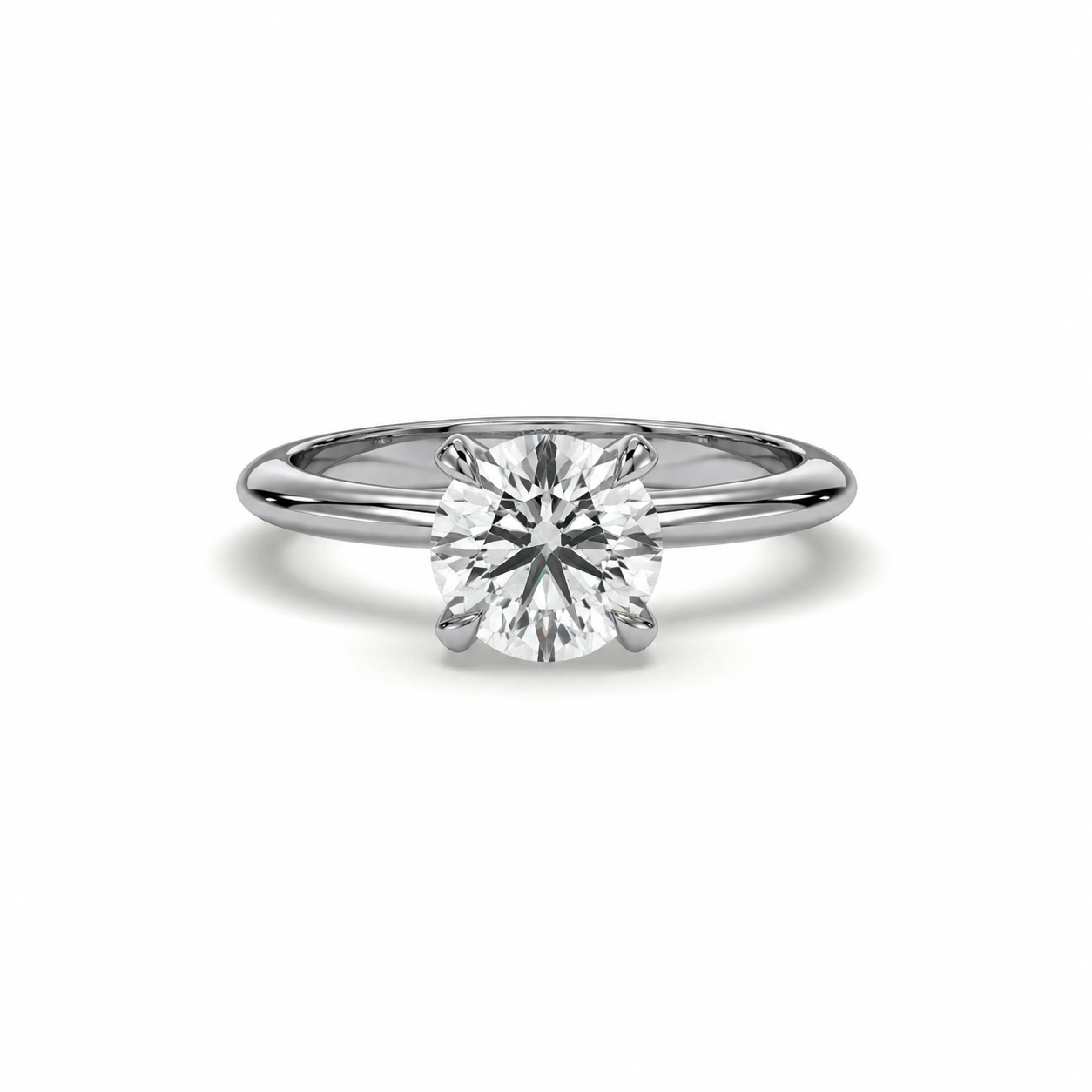 18K White Gold Vermeil / 2.00 CARAT