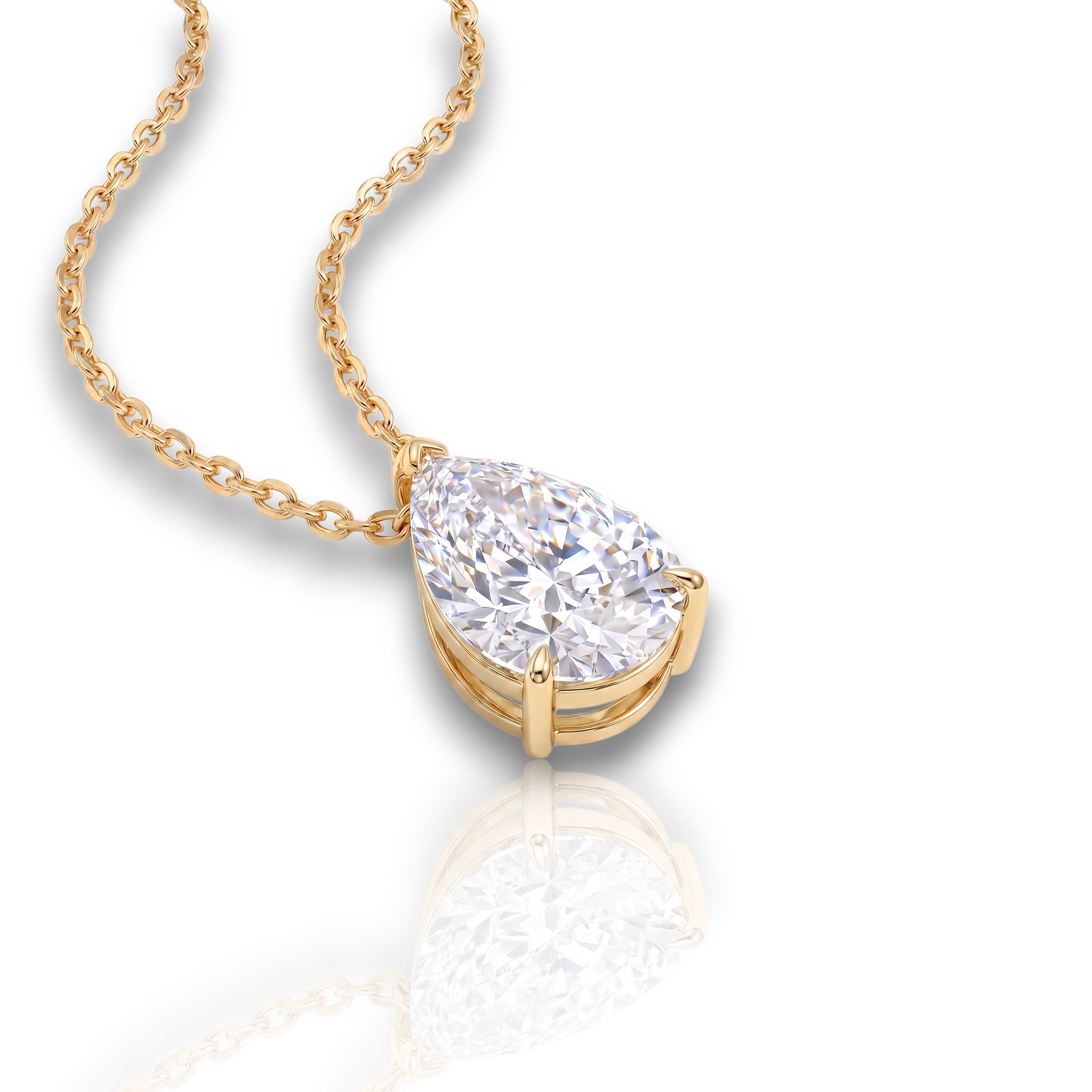 18K Yellow Gold Vermeil / 4.00 CARAT 