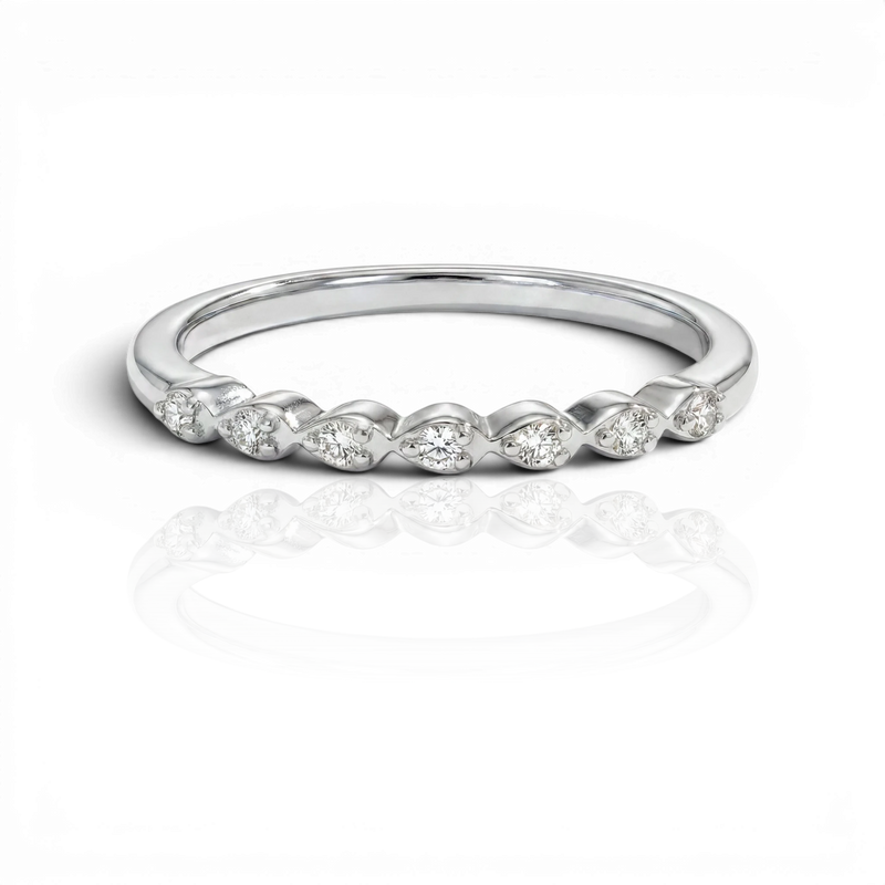 18K White Gold Vermeil