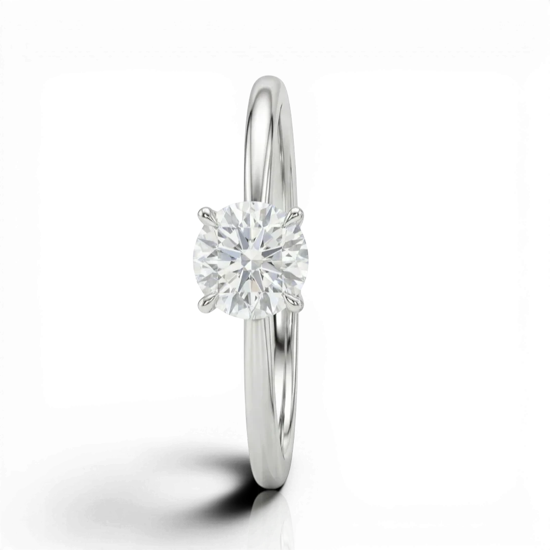 18K White Gold Vermeil / 1.00 CARAT