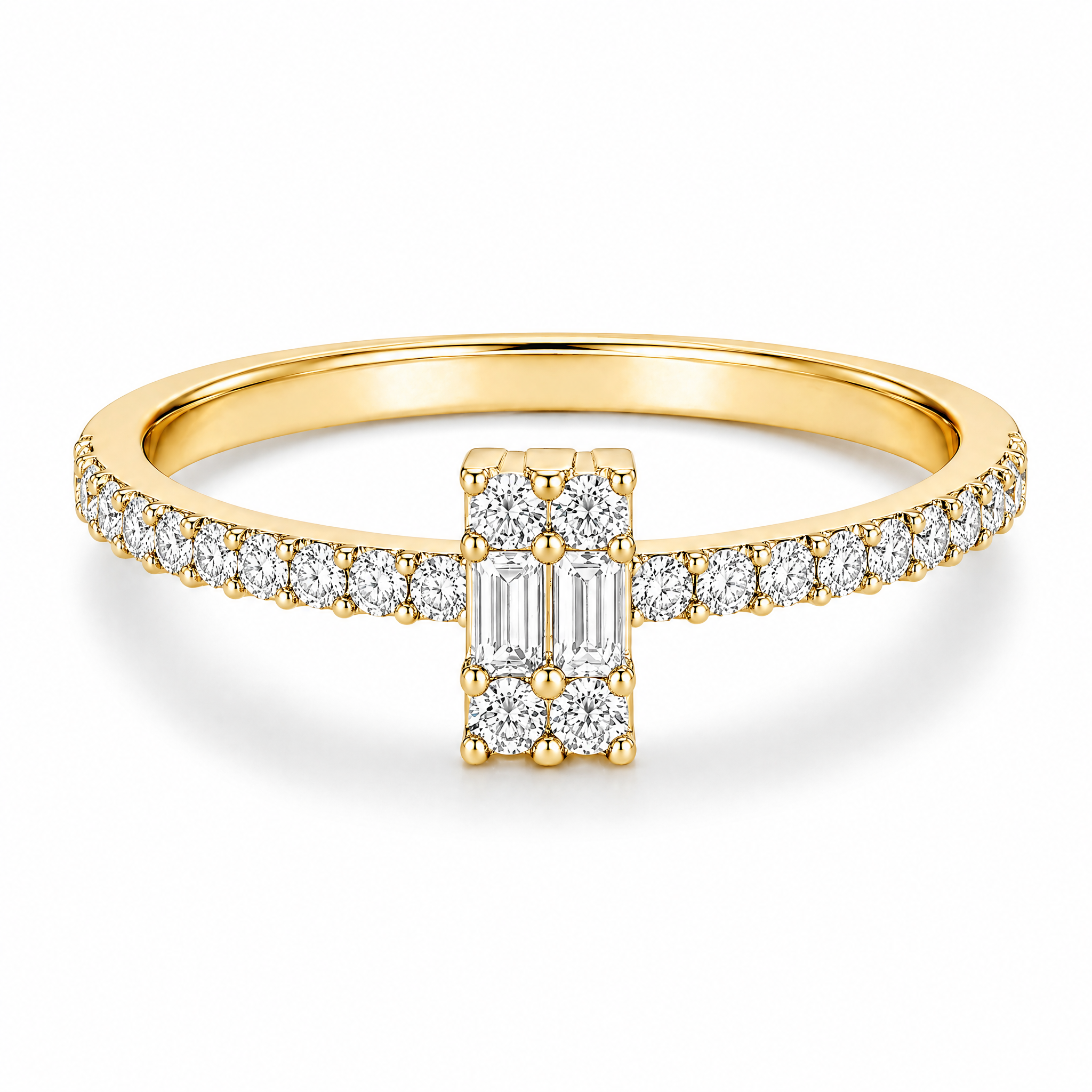 Évara Baguette Halo Ring