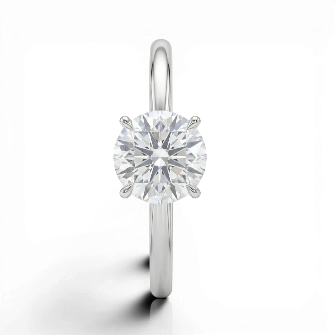 18K White Gold Vermeil / 2.00 CARAT