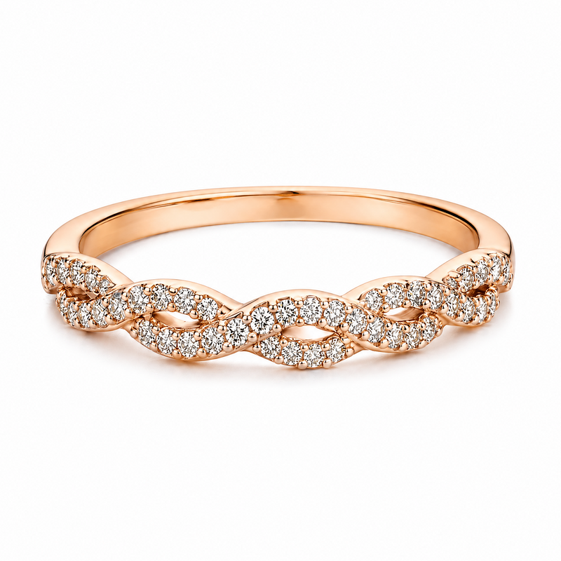 Élisse Wave Pavé Band