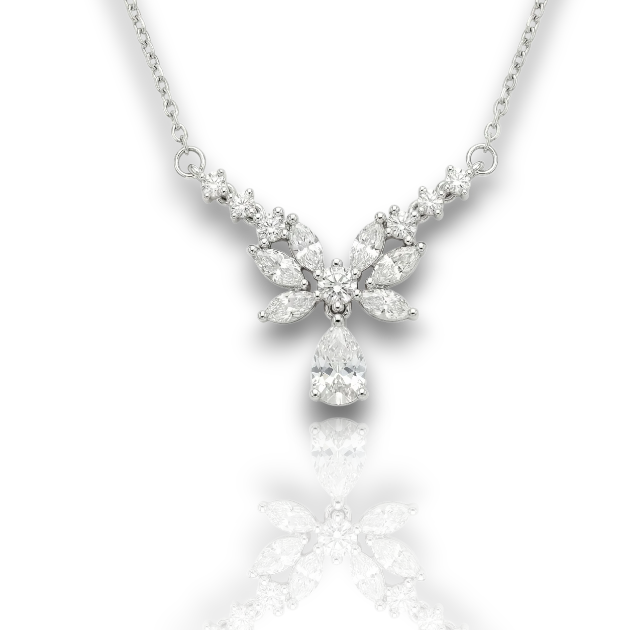 18K White Gold Vermeil