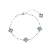Silver with Emerald Lab-grown Auréline Gems™