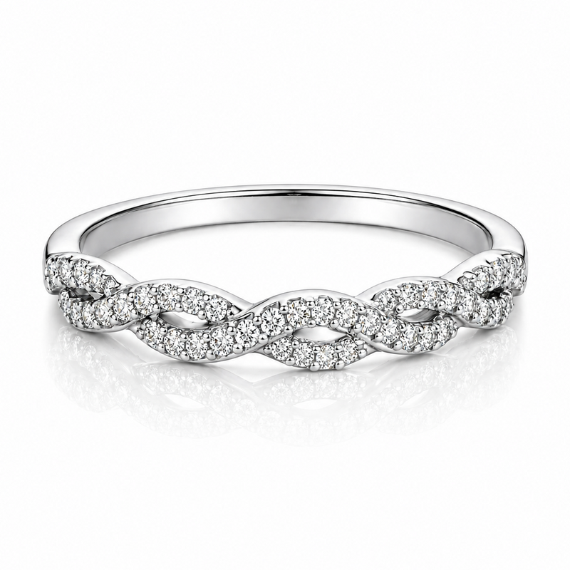 Élisse Wave Pavé Band