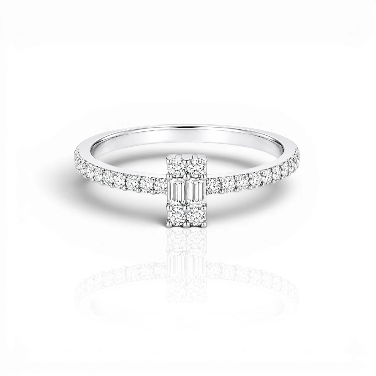 18K White Gold Vermeil