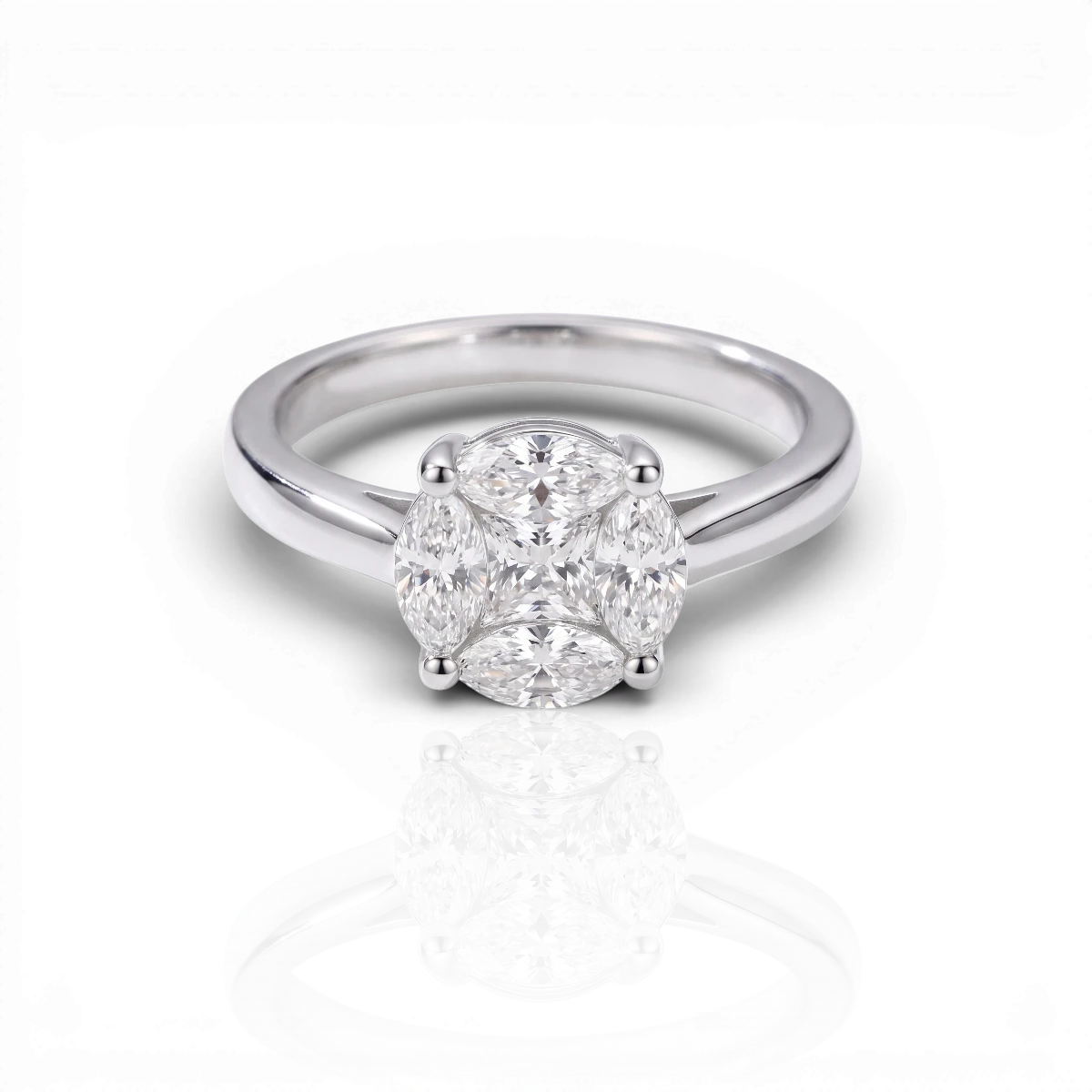 18K White Gold Vermeil